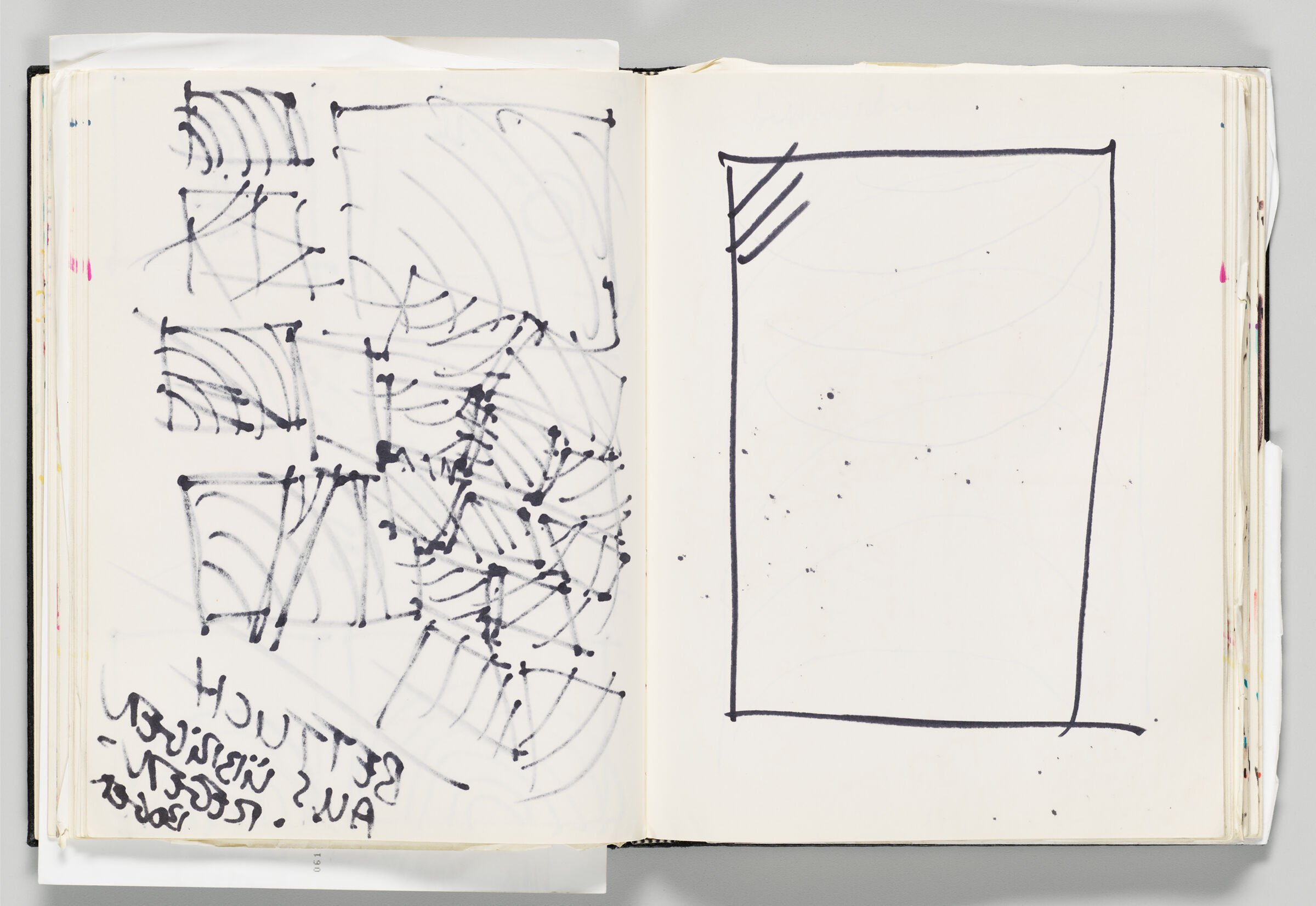 Untitled (Bleed-Through Of Previous Page, Left Page); Untitled (Design, Right Page)