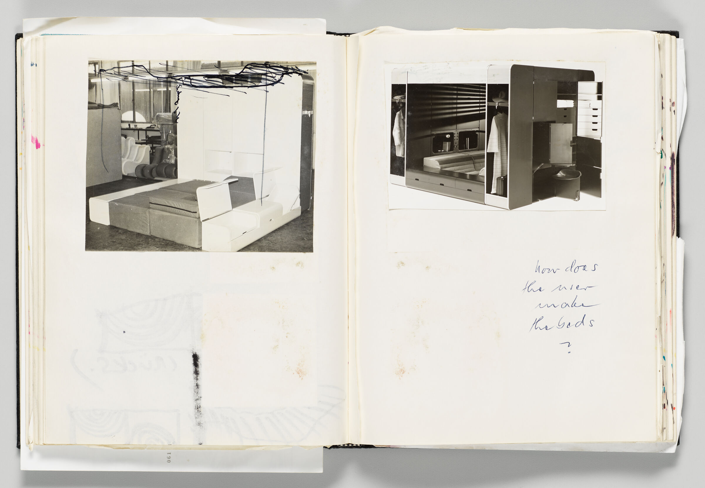 Untitled (Adhered Photograph, Left Page); Untitled (Notes And Adhered Photograph, Right Page)