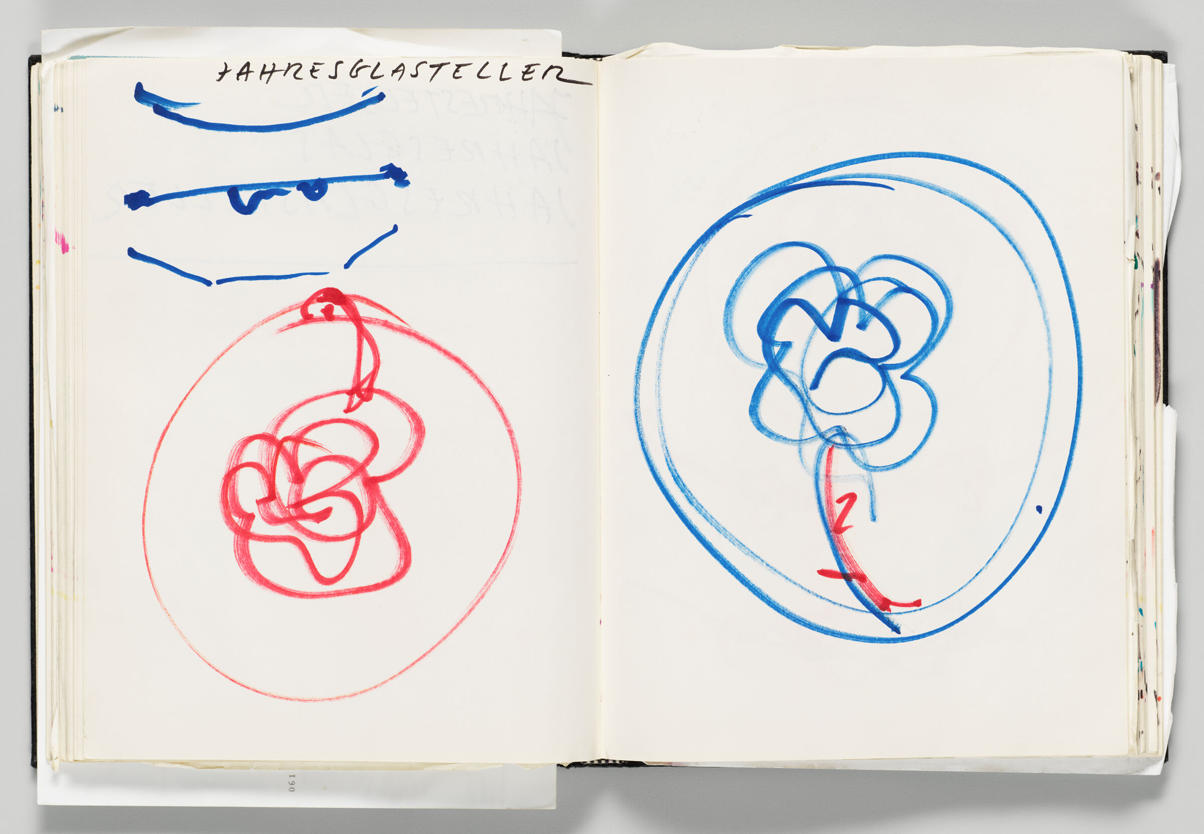 Untitled (Bleed-Through Of Previous Page, Left Page); Untitled (Design For Rosenthal Plate, Right Page)