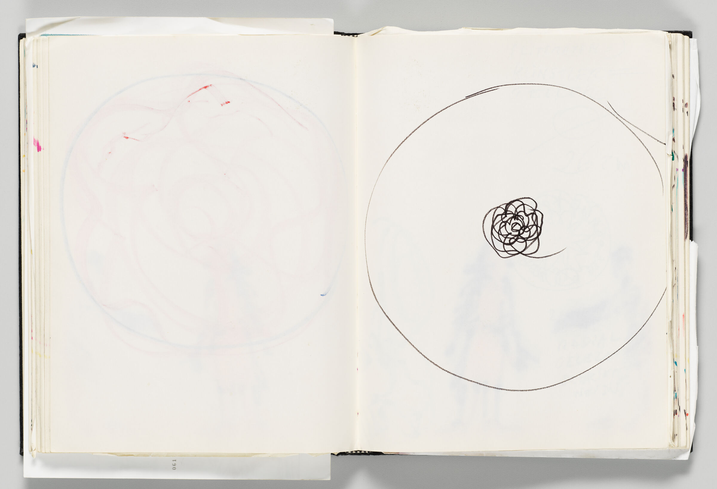 Untitled (Bleed-Through Of Previous Page, Left Page); Untitled (Design For Rosenthal Plate, Right Page)