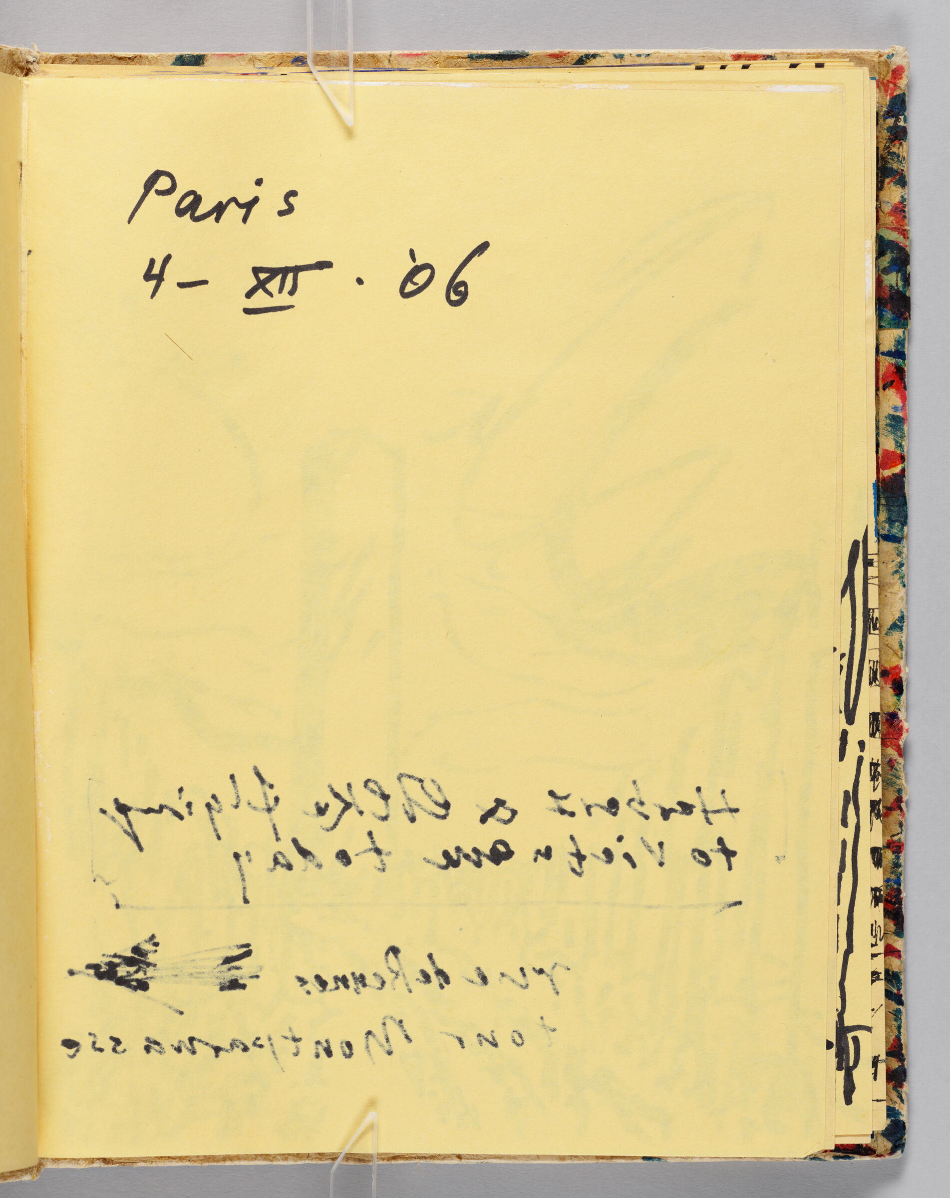 Untitled (Blank, Left Page); Untitled (Text, Right Page)