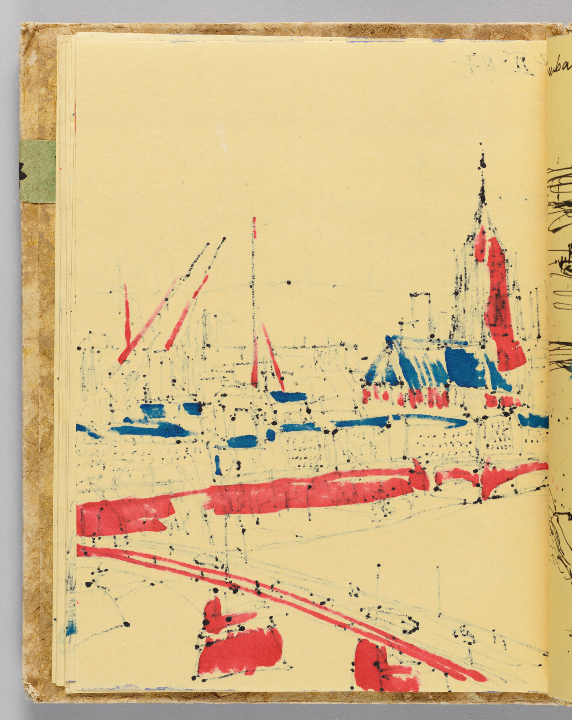 Untitled (Bleed-Through Of Previous Page, Left Page); Untitled (Cityscape [Dubai From Plane], Right Page)