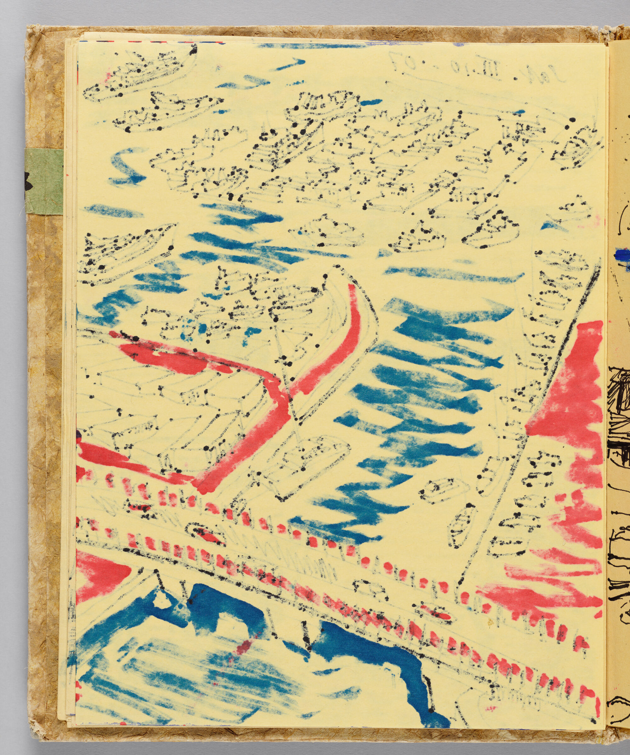 Untitled (Bleed-Through Of Previous Page, Left Page); Untitled (View Of Of Main River And Offenbach, Right Page)