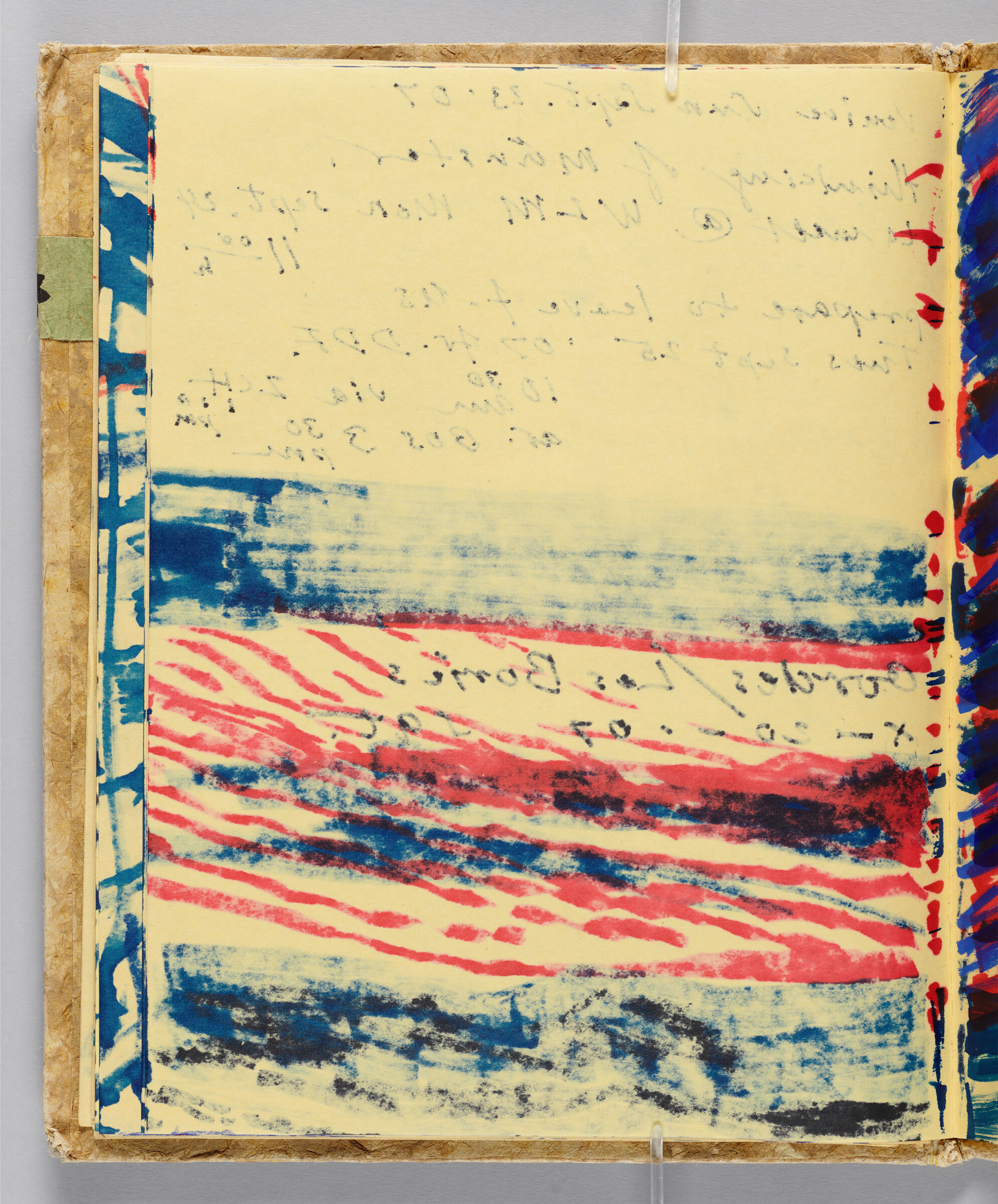 Untitled (Bleed-Through Of Previous Page, Left Page); Untitled (Land- And Skyscape, Right Page)