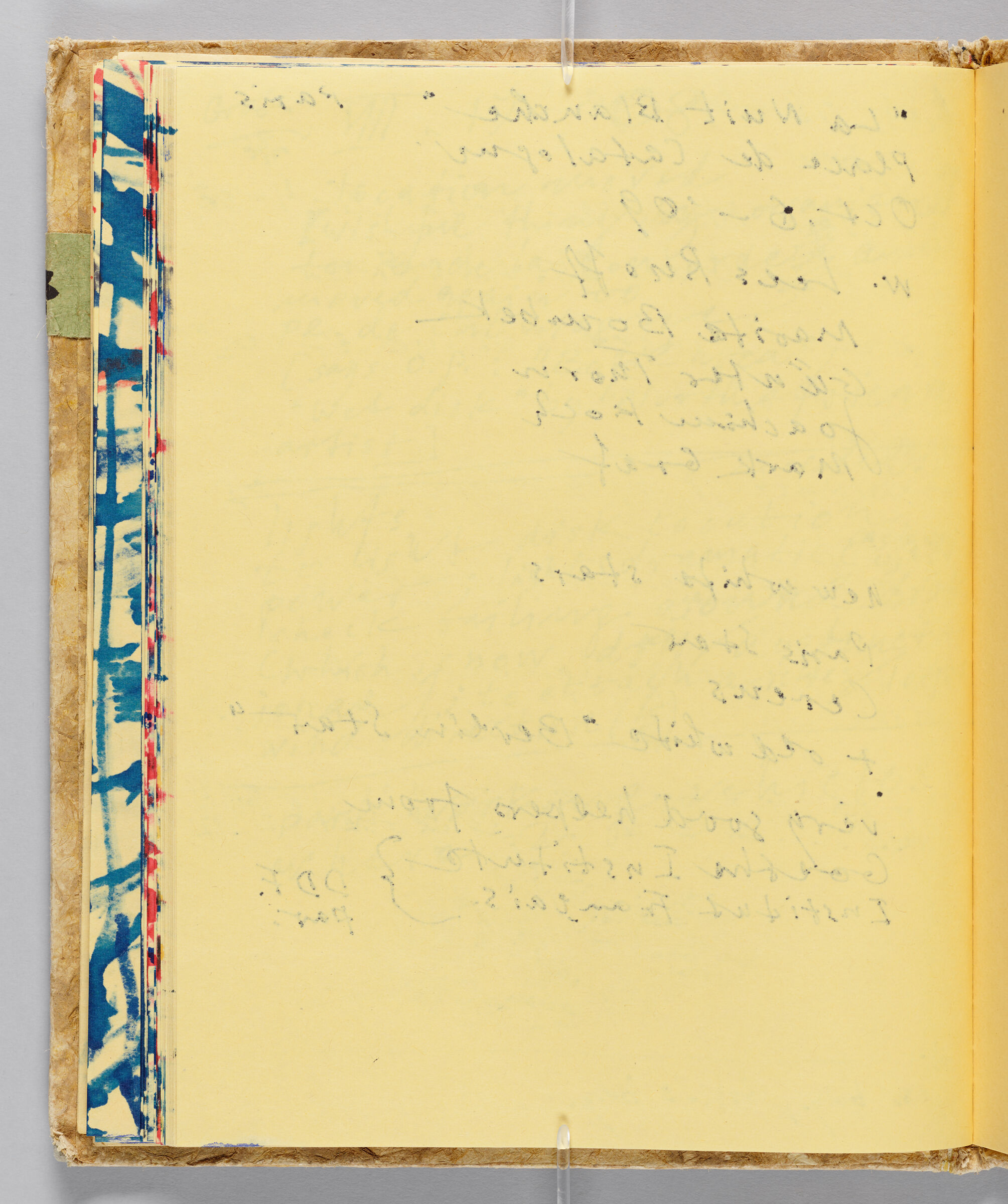 Untitled (Bleed-Through Of Previous Page, Left Page); Untitled (Blank, Right Page)