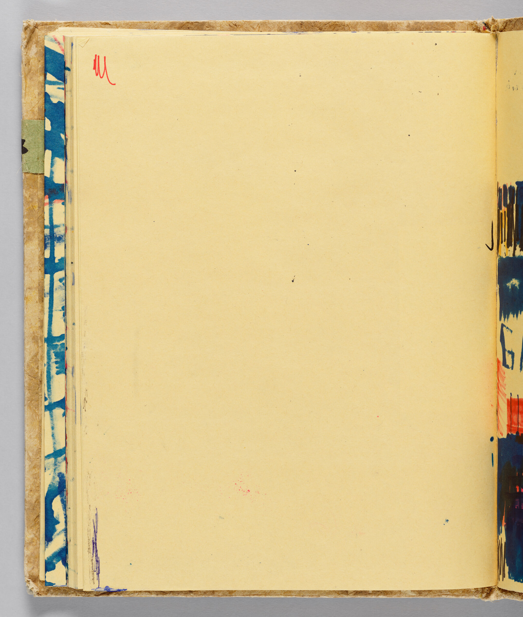 Untitled (Blank, Left Page); Untitled (Marker Test, Right Page)