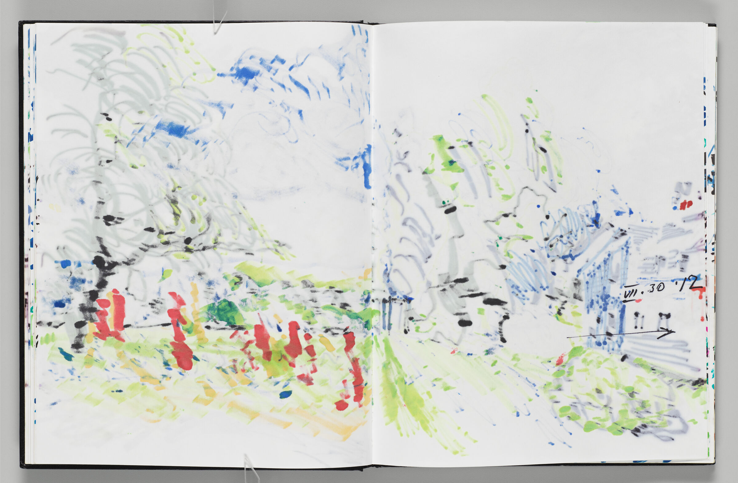 Untitled (Bleed-Through Of Previous Page, Left Page); Untitled (Bleed-Through Of Following Page, Right Page)