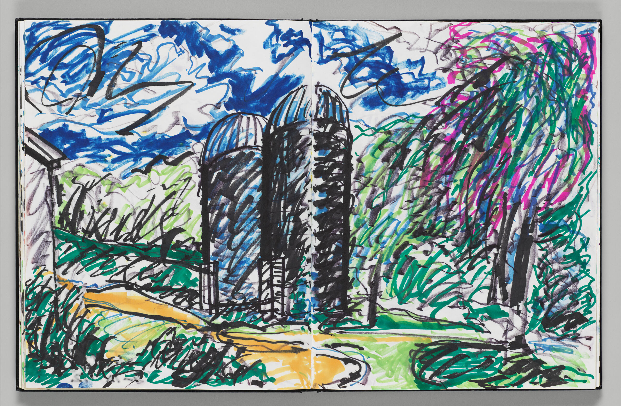 Untitled (Groton With Silos, Two-Page Spread)