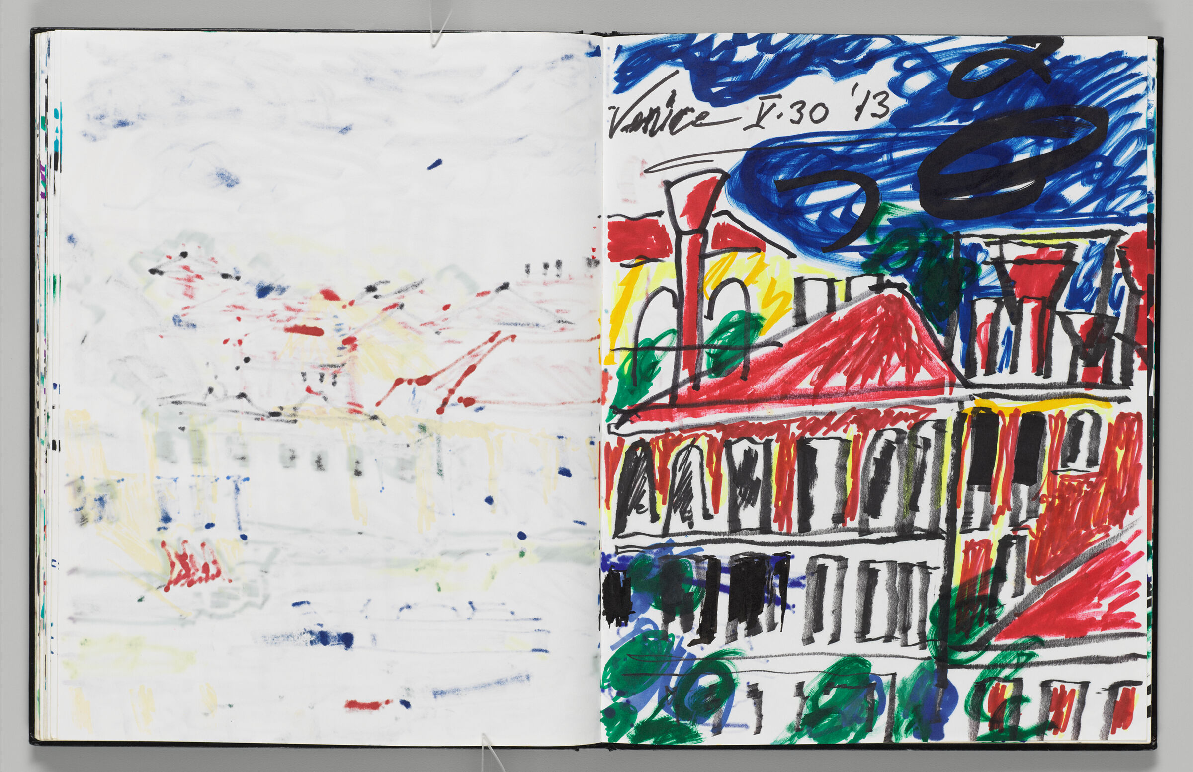 Untitled (Bleed-Through Of Previous Page, Left Page); Untitled (Venice, Right Page)