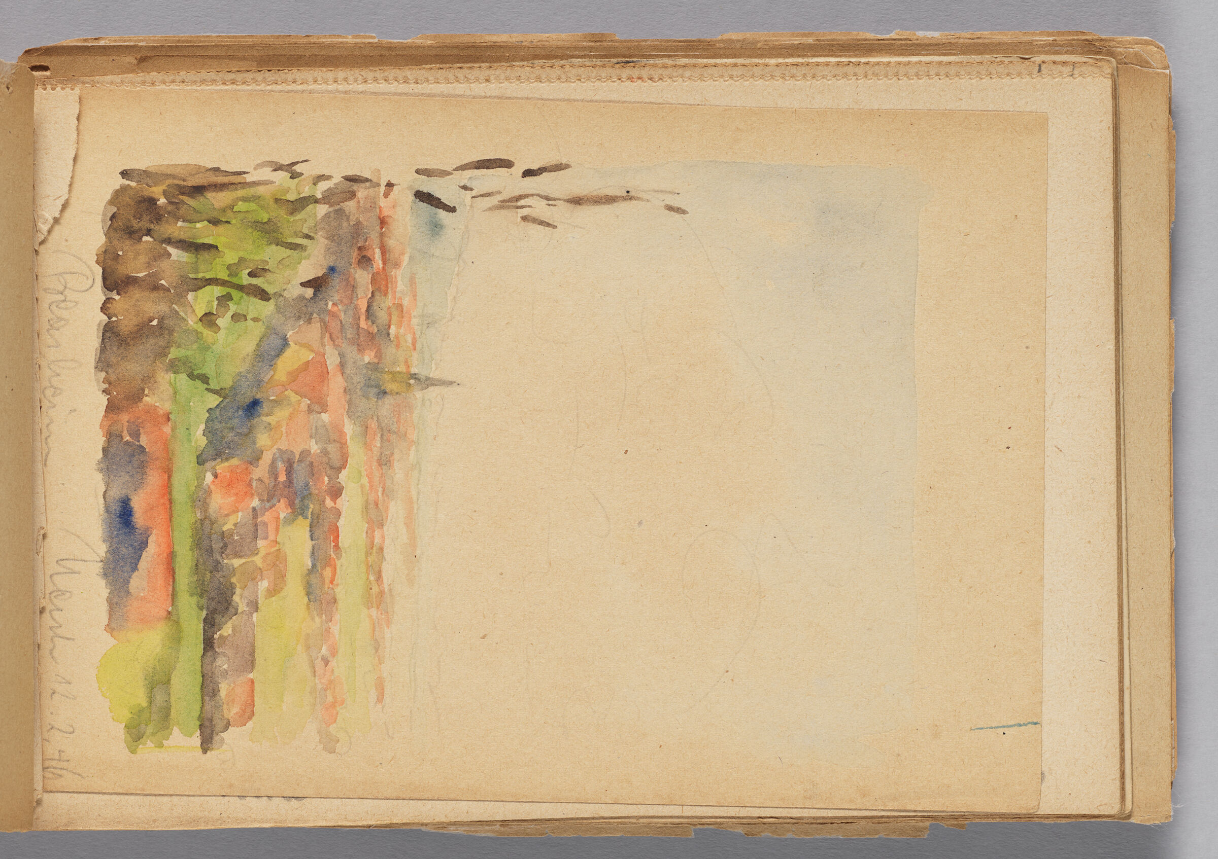 Untitled (Blank, Left Page); Untitled (Blasheim Landscape, Right Page)