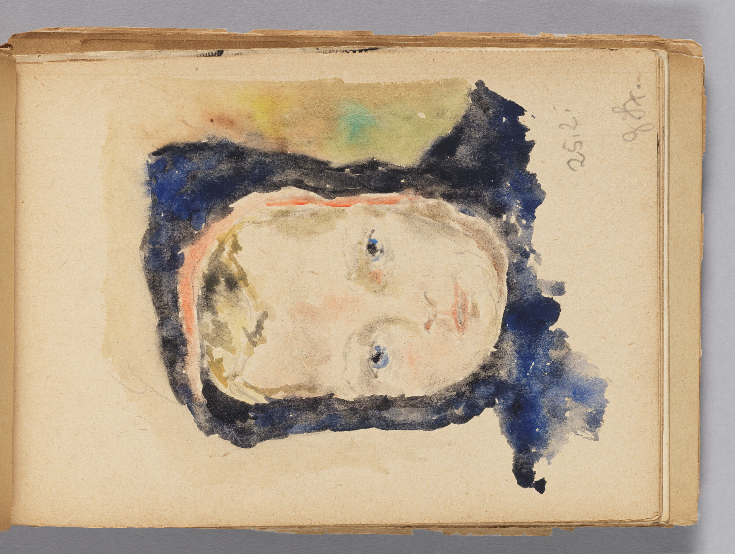 Untitled (Blank, Left Page); Untitled (Frontal Portrait Of Child, Right Page)