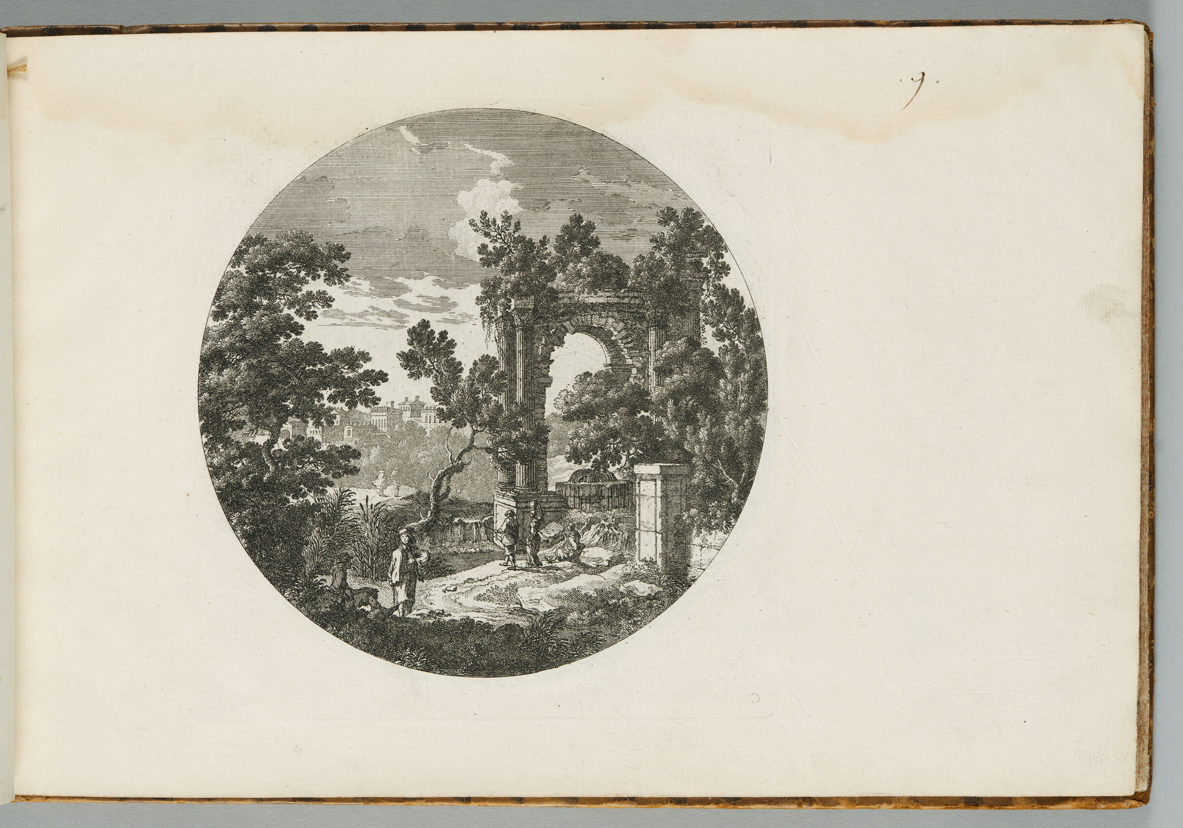 Landscape With Travellers Before A Ruined Triumphal Arch, A City In The Background