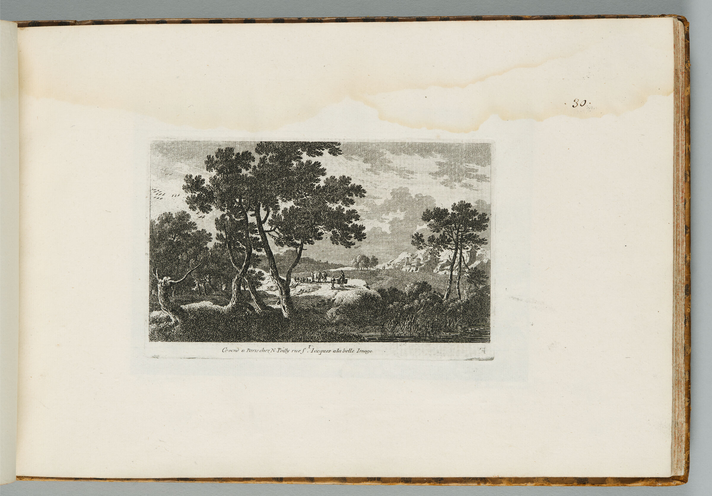 Landscape With A Couple Going To Market, Three Large Trees To The Left