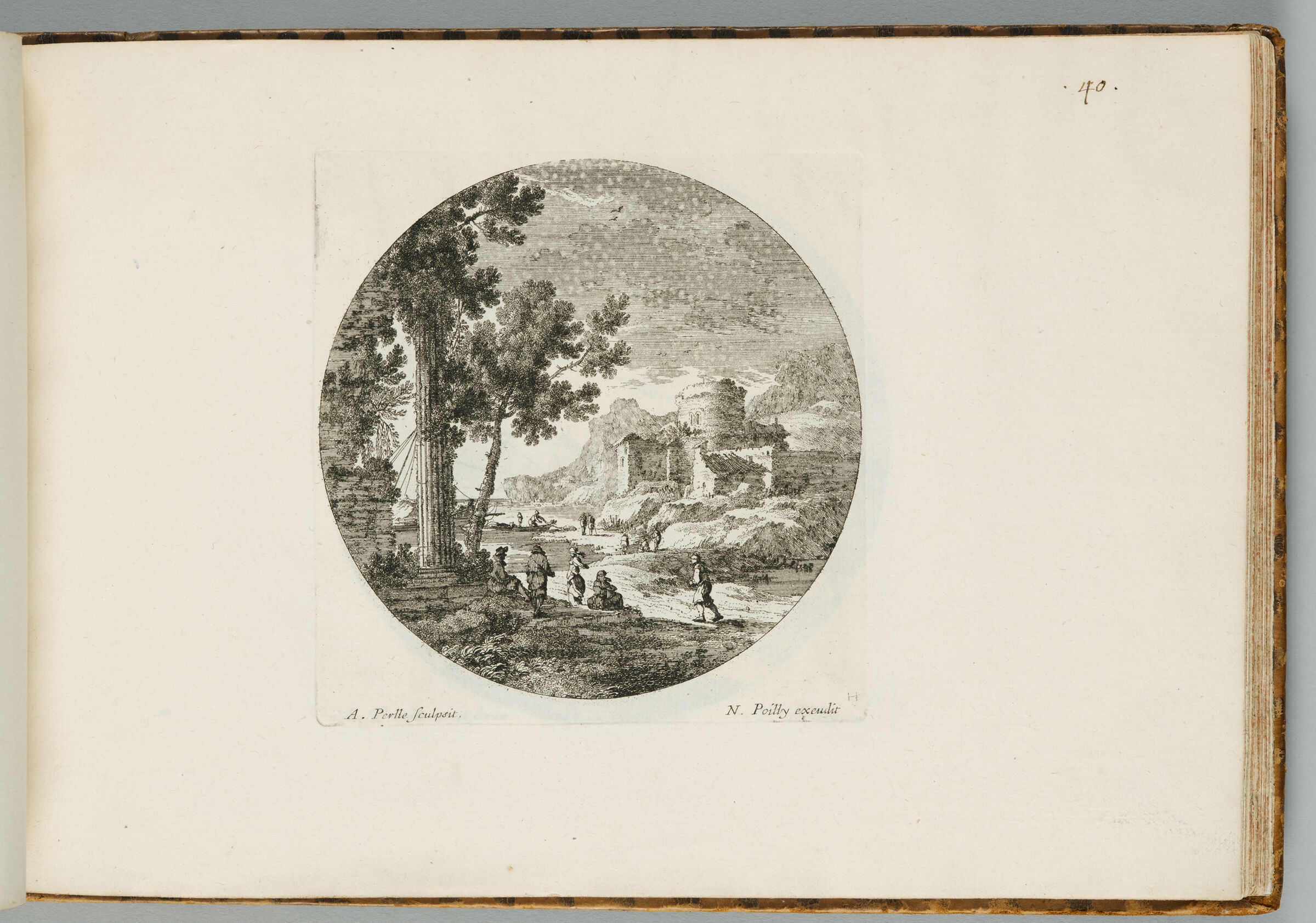 Landscape With A Traveller Approaching Persons Seated Before A Ruined Temple