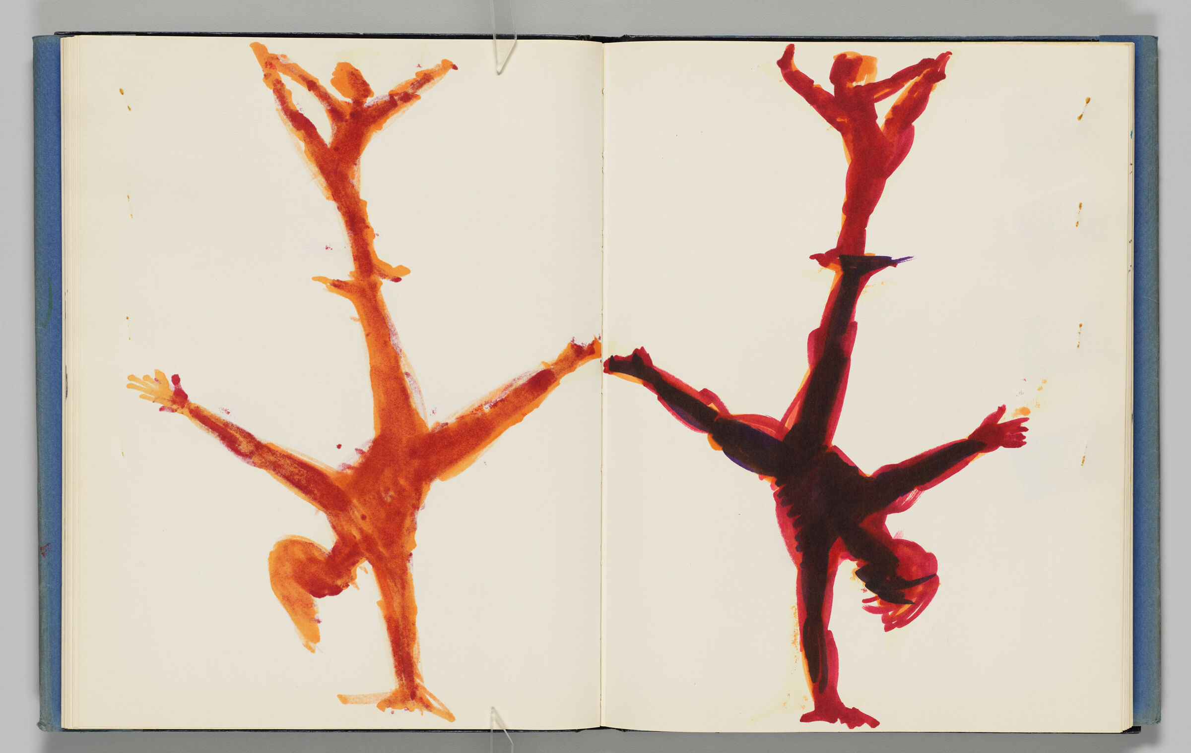 Untitled (Bleed-Through Of Previous Page, Left Page); Untitled (Acrobats, Right Page)