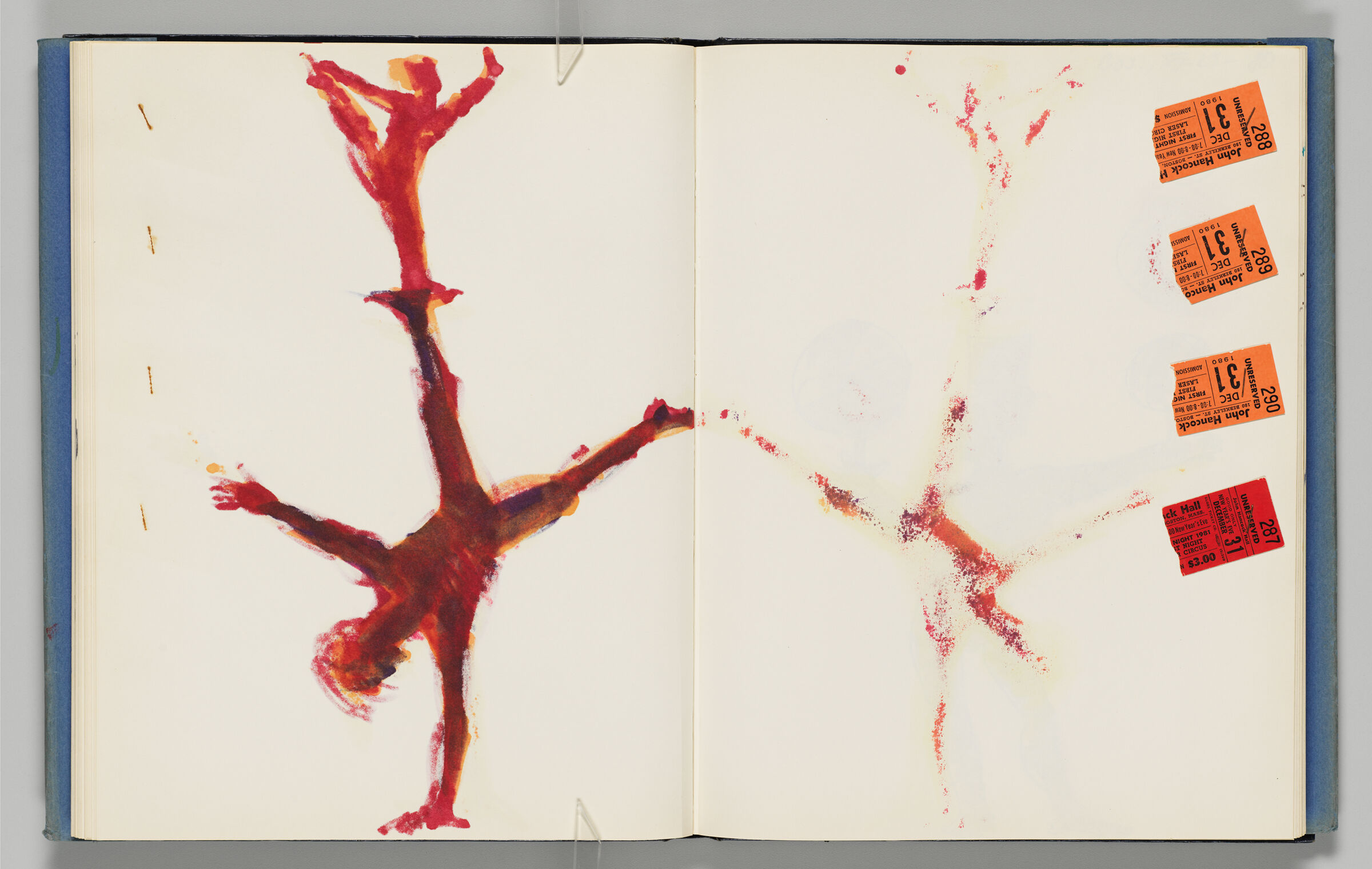 Untitled (Bleed-Through Of Previous Page, Left Page); Untitled (Acrobats, Right Page)