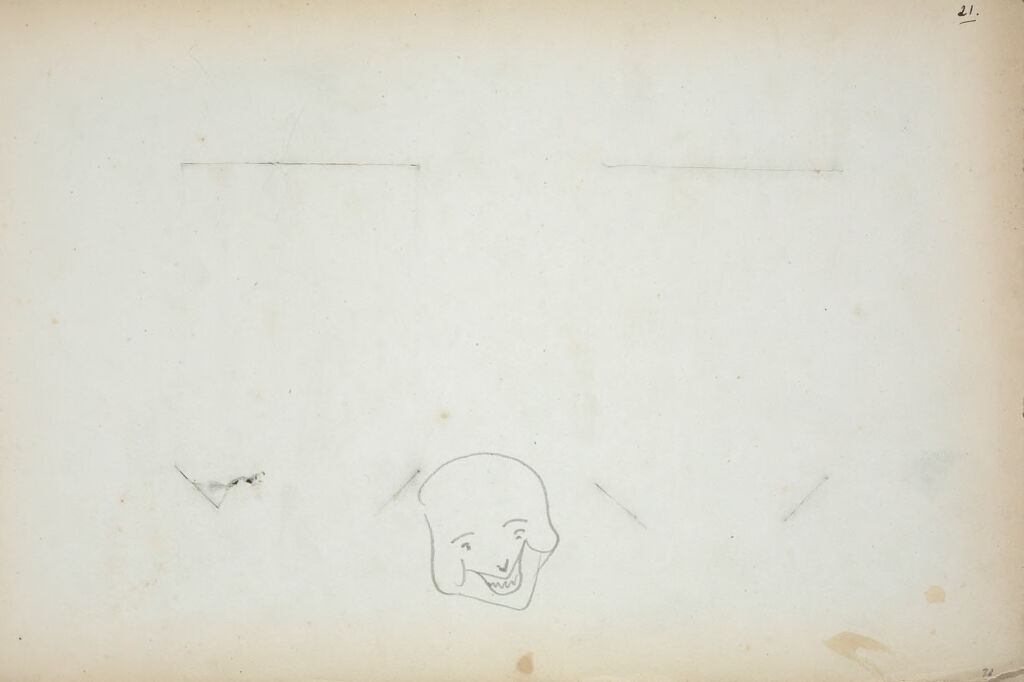 Caricature Of Face; Verso: Sketch Of Boxers; Hotel Eggish; Caricature Of Face