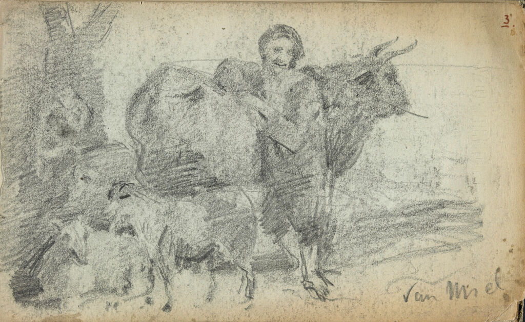 Goatherd With Ox