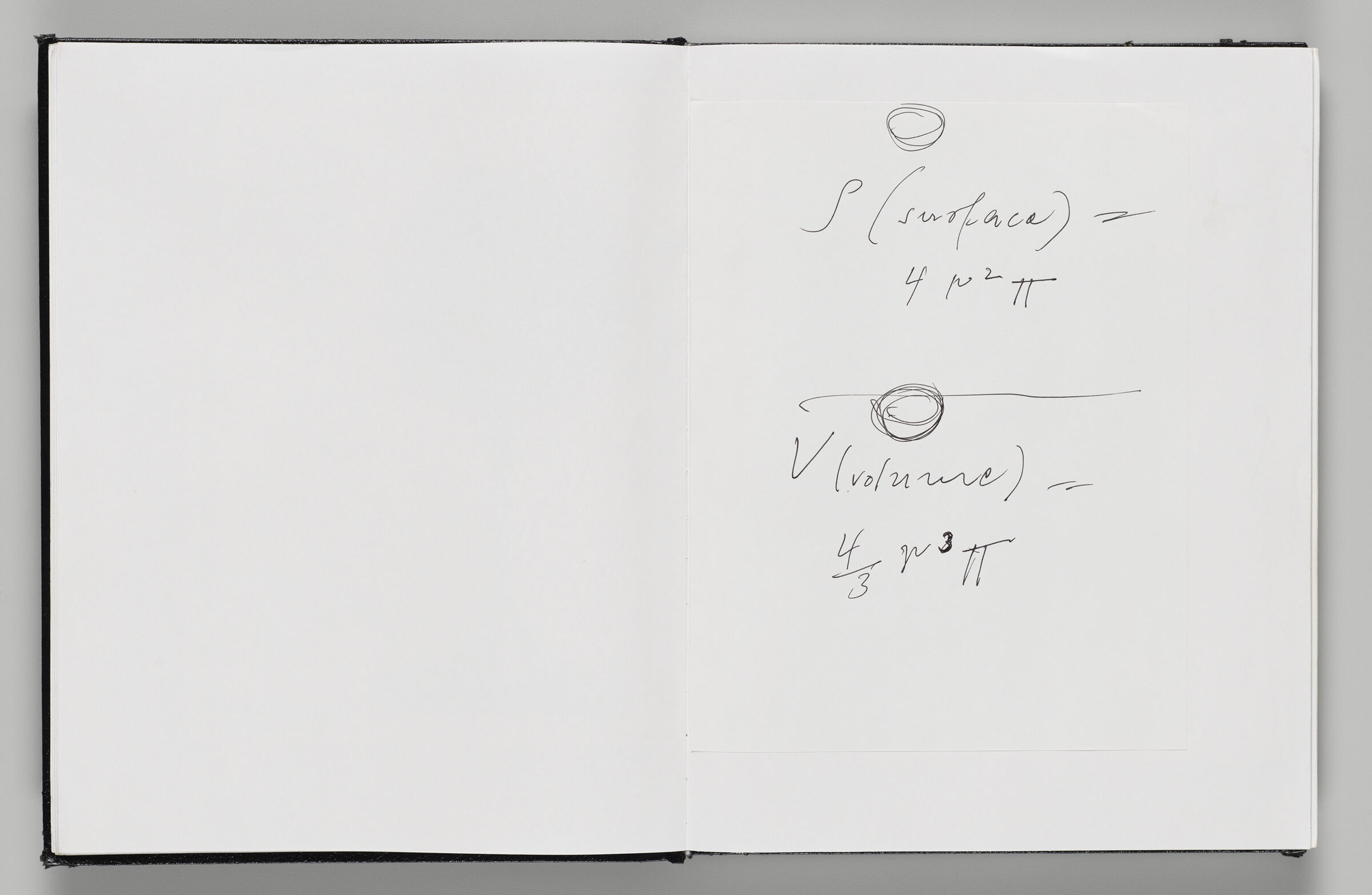Untitled (Blank, Left Page); Untitled (Adhered Notes, Right Page)