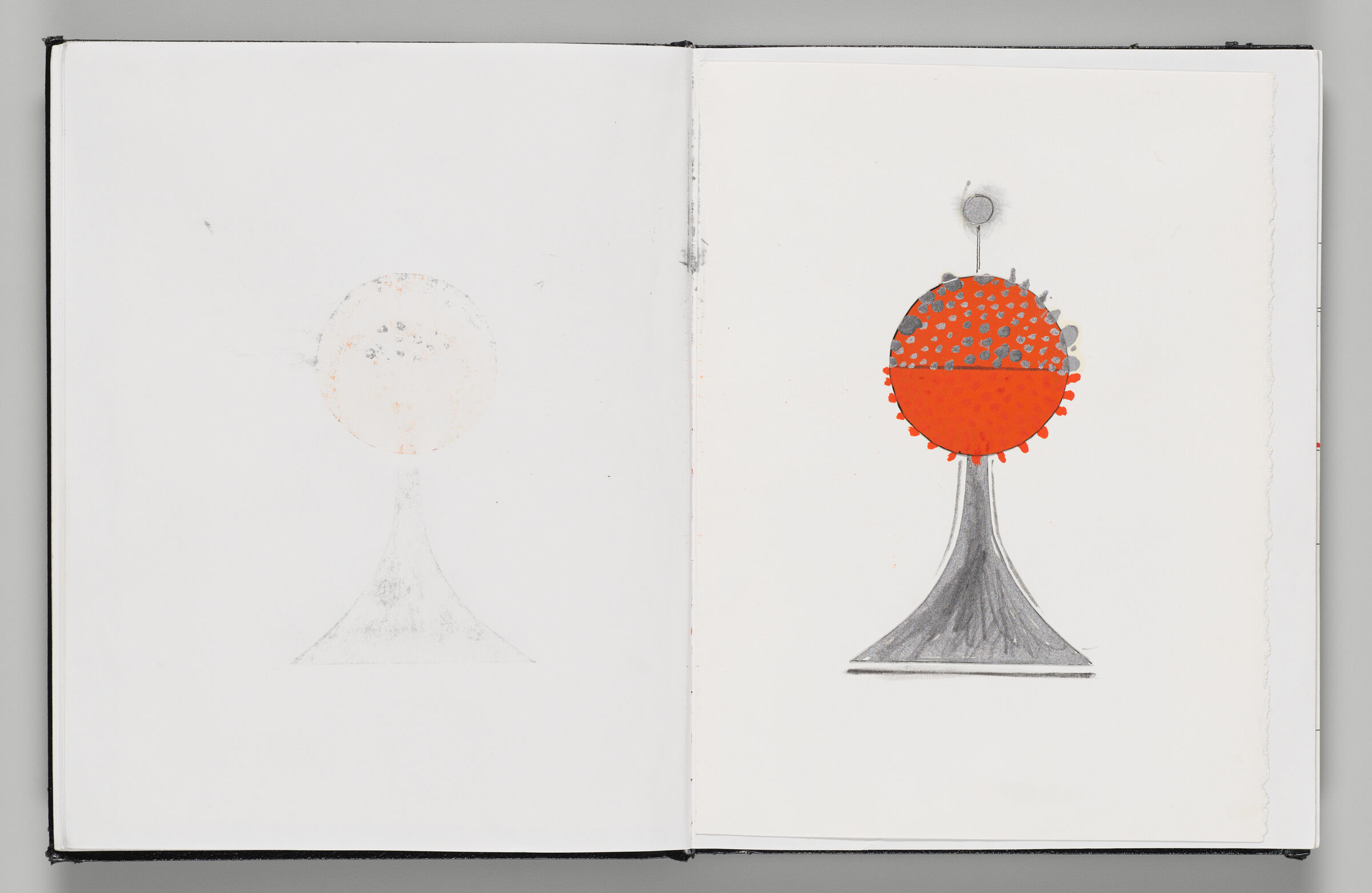 Untitled (Blank, Left Page); Untitled (Adhered Collage Of Neon Sculpture, Right Page)