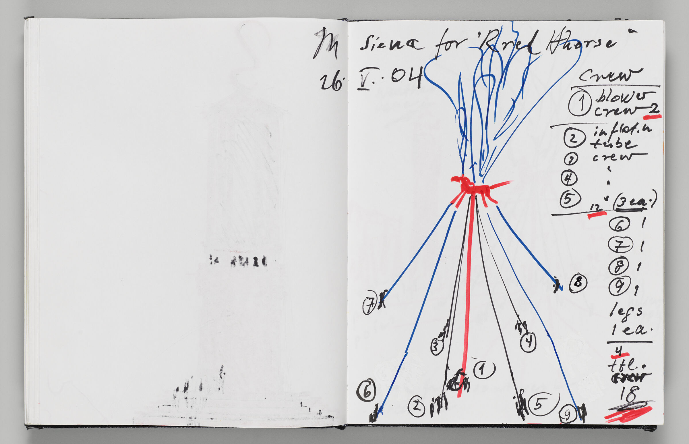 Untitled (Bleed-Through Of Previous Page, Sketch And Diagram For 