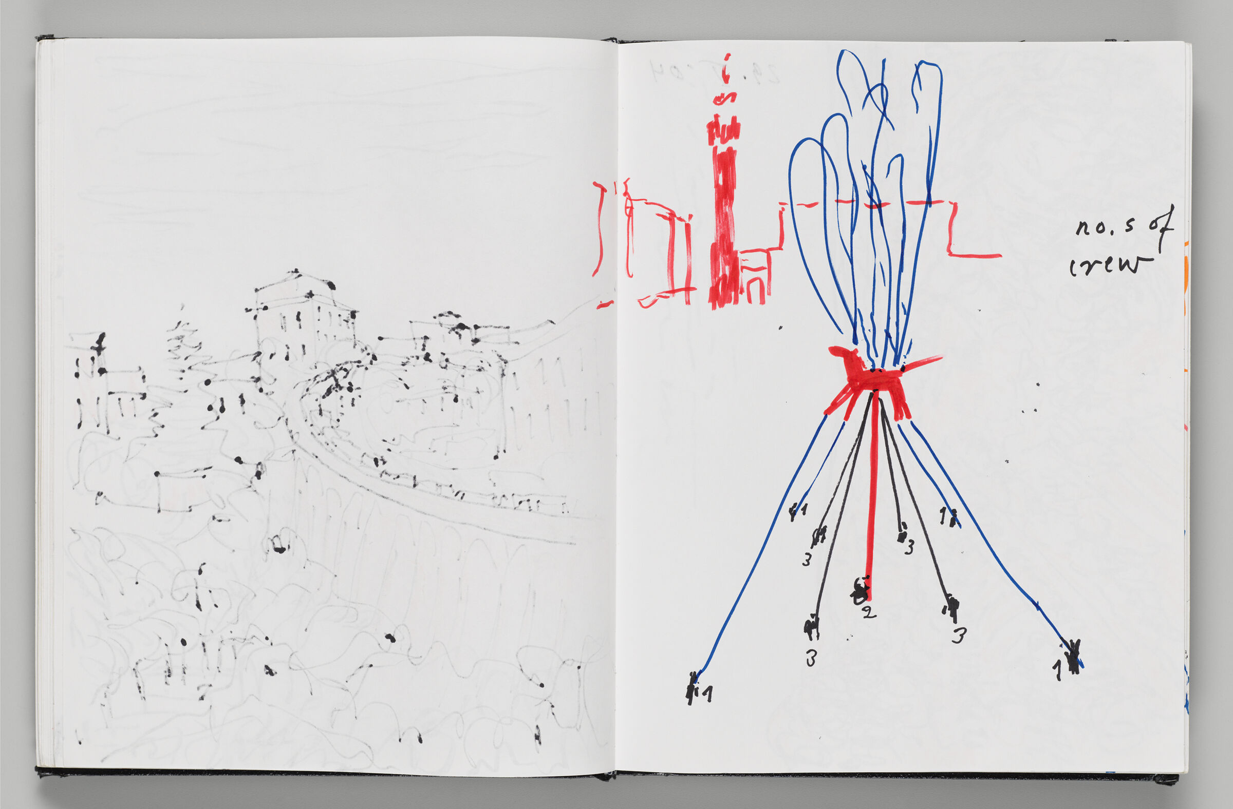 Untitled (Bleed-Through Of Previous Page, Left Page); Untitled (Sketch For 