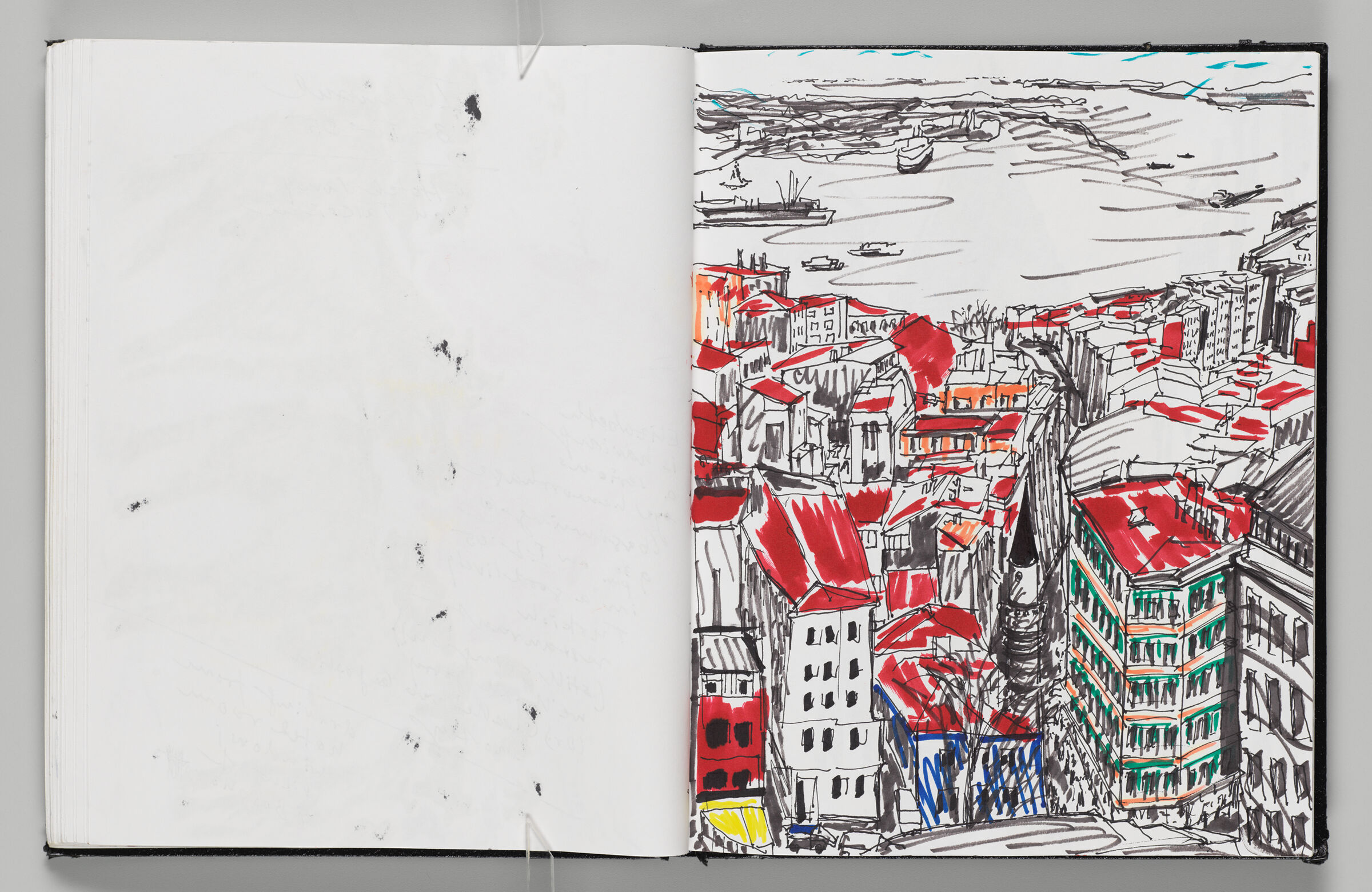 Untitled (Bleed-Through Of Previous Page, Left Page); Untitled (View Of Bosphorus, Right Page)