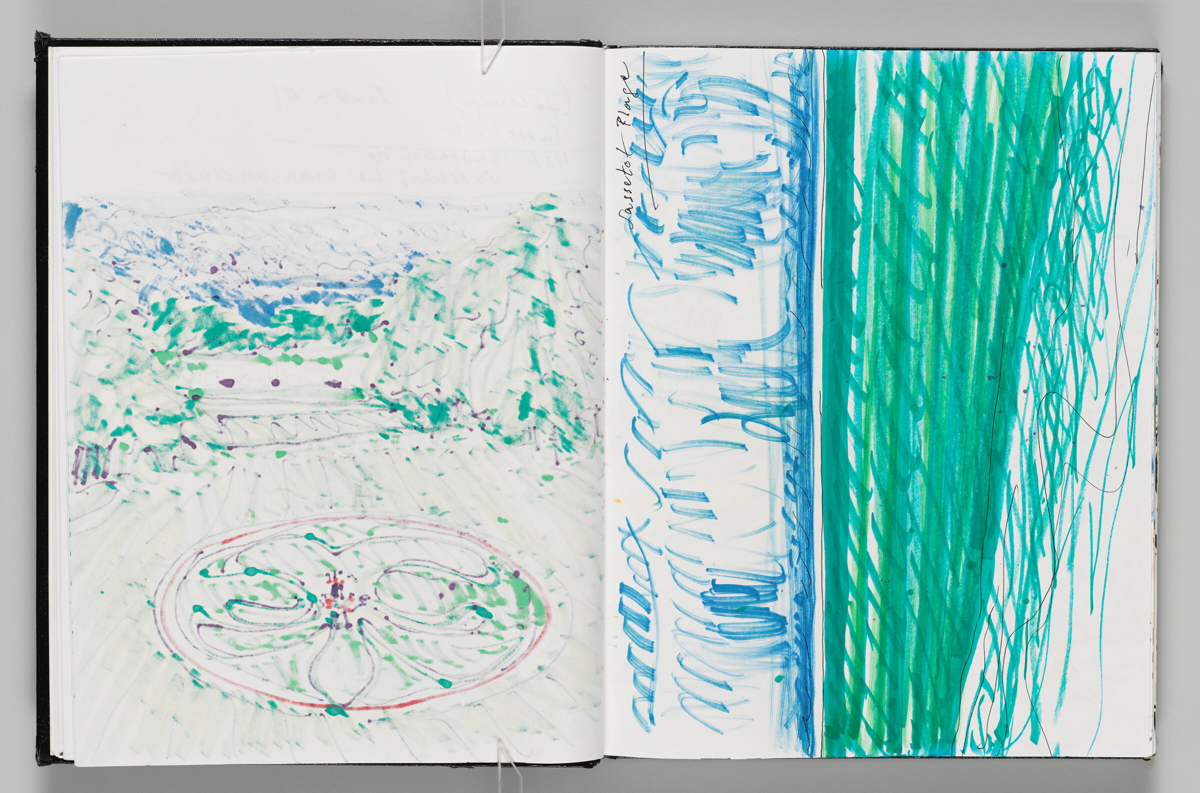 Untitled (Bleed-Through Of Previous Page, Left Page); Untitled (Beachscape In Sassetot, France, Right Page)
