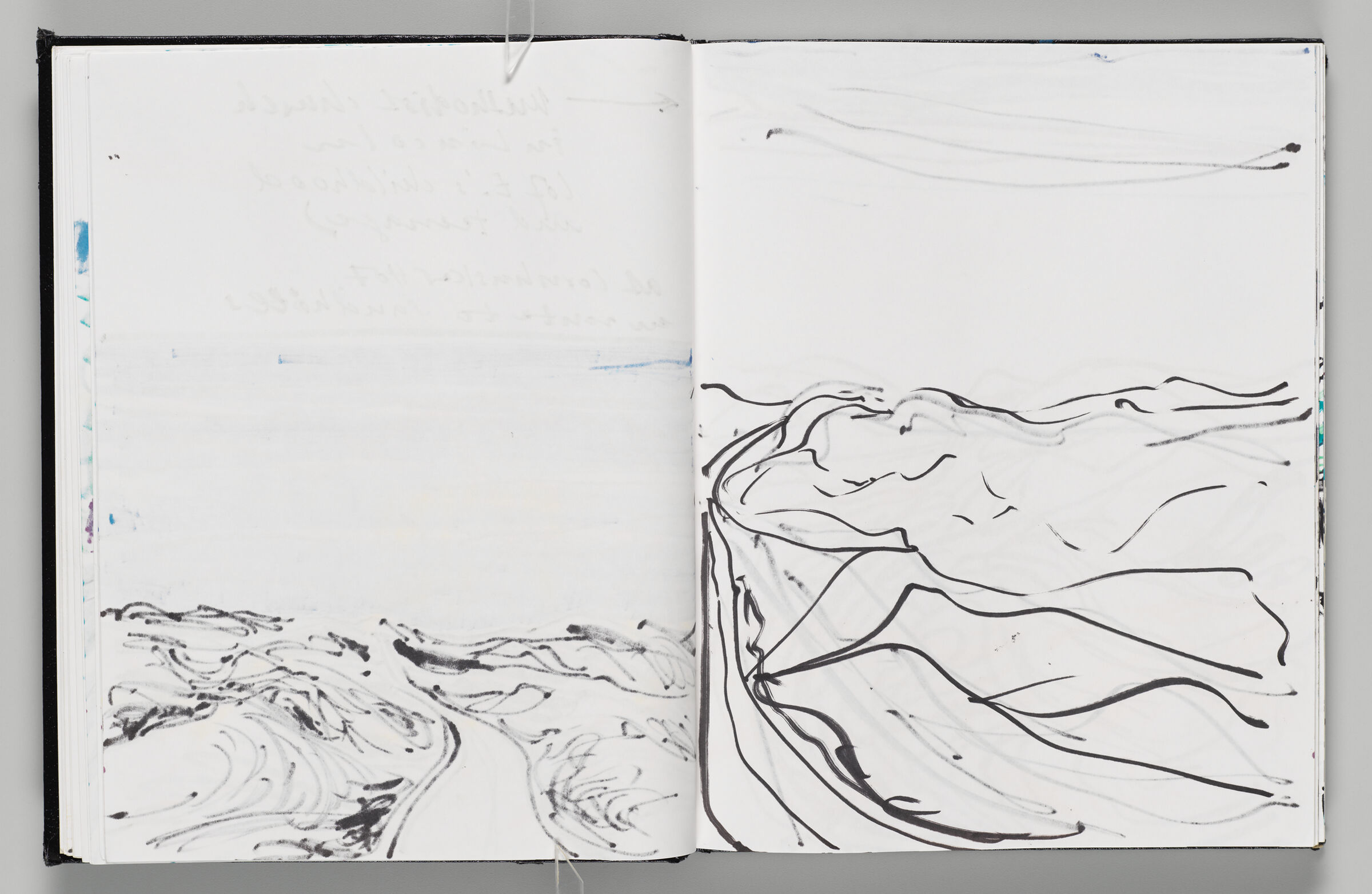 Untitled (Bleed-Through Of Previous Page, Left Page); Untitled (Sandhills, Right Page)