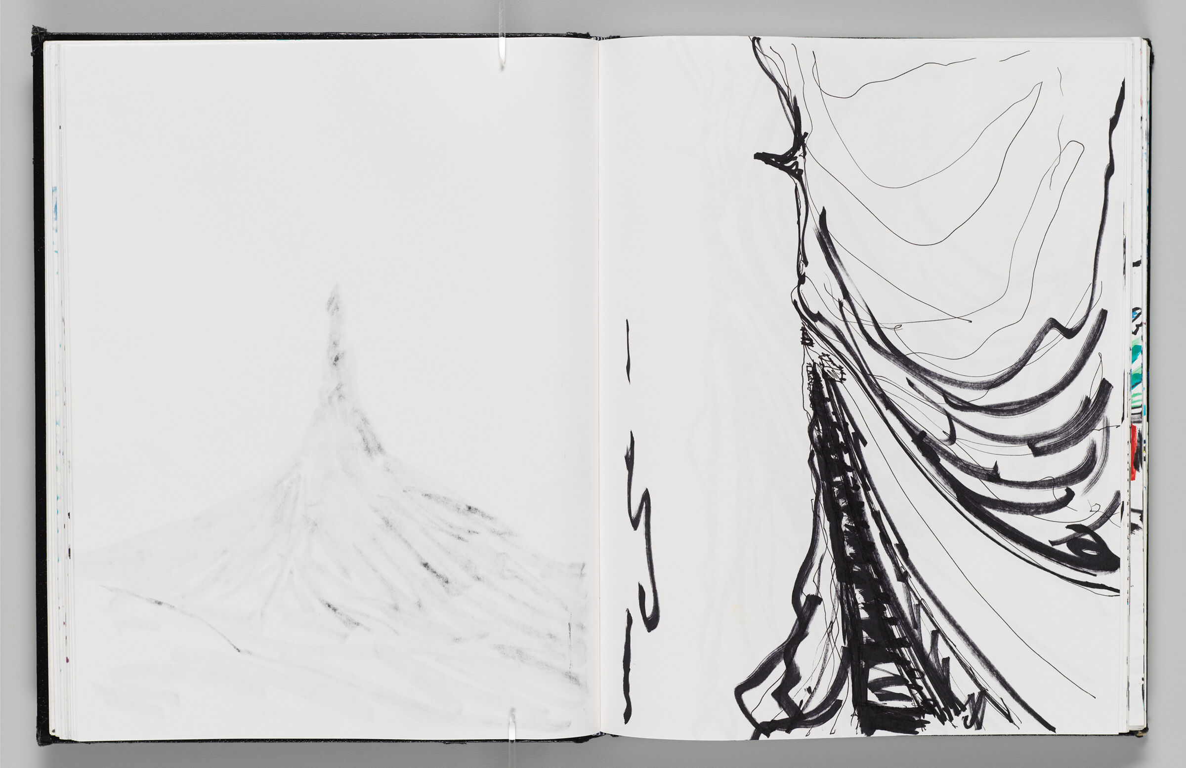 Untitled (Bleed-Through Of Previous Page, Left Page); Untitled (Highway In Landscape, Right Page)