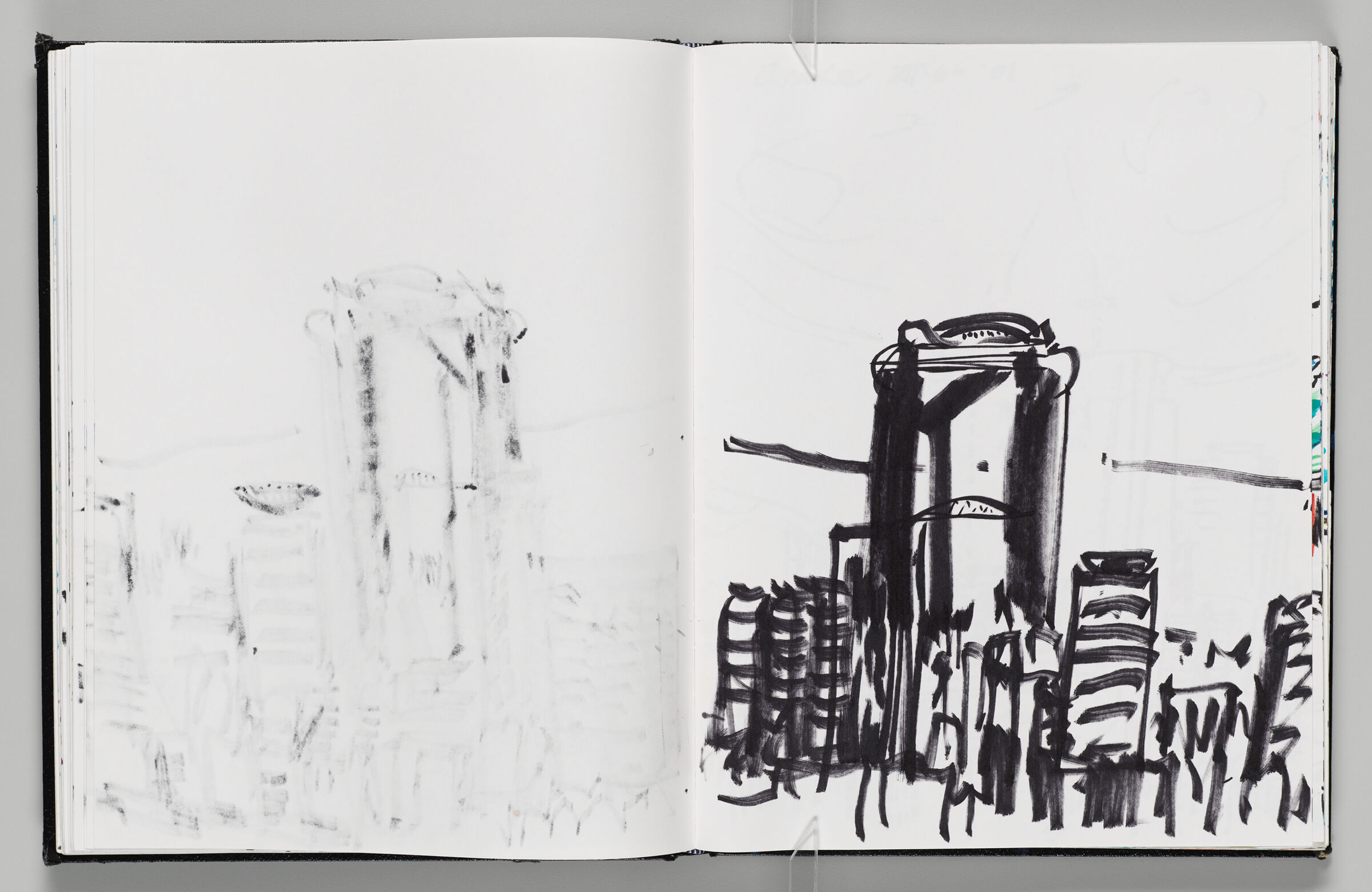 Untitled (Bleed-Through Of Previous Page, Left Page); Untitled (View Of Osaka, Right Page)
