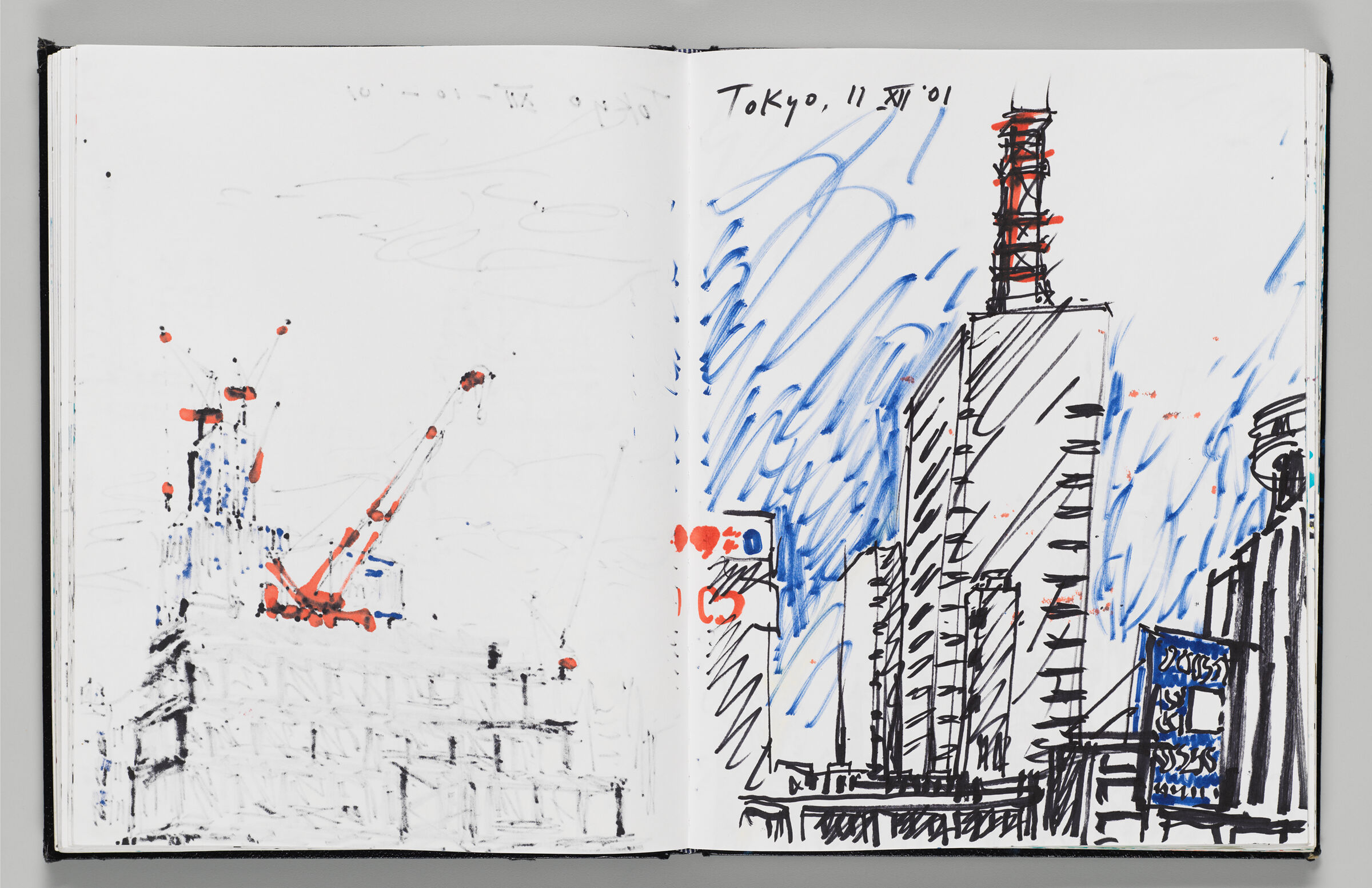 Untitled (Bleed-Through Of Previous Page, Left Page); Untitled (View Of Tokyo, Right Page)