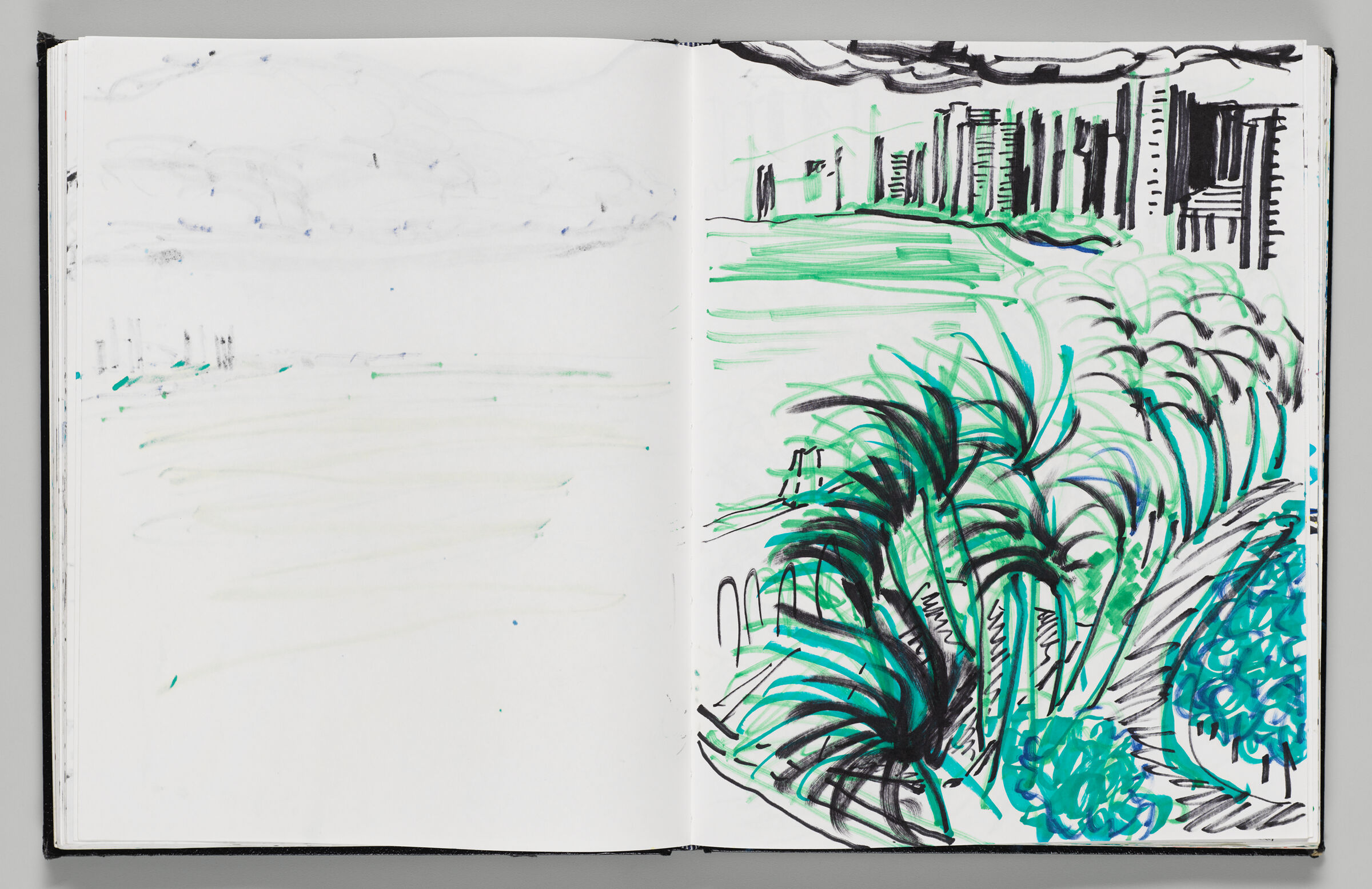 Untitled (Bleed-Through Of Previous Page, Left Page); Untitled (View Of Honolulu, Right Page)