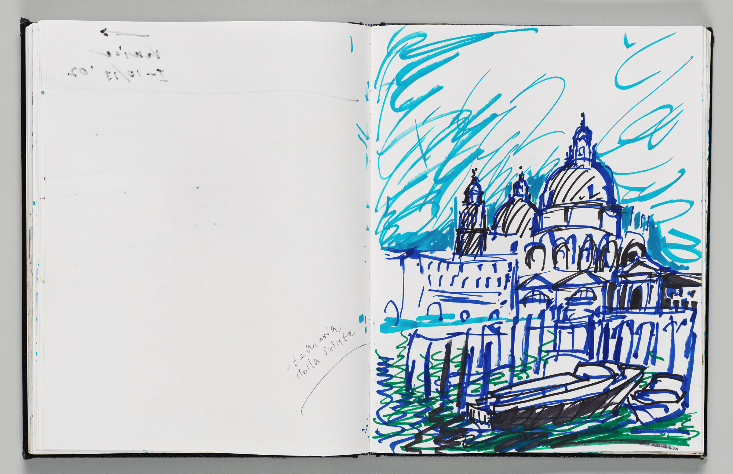 Untitled (Bleed-Through Of Previous Page, Left Page); Untitled (View Of Santa Maria Della Salute In Venice, Italy, Right Page)
