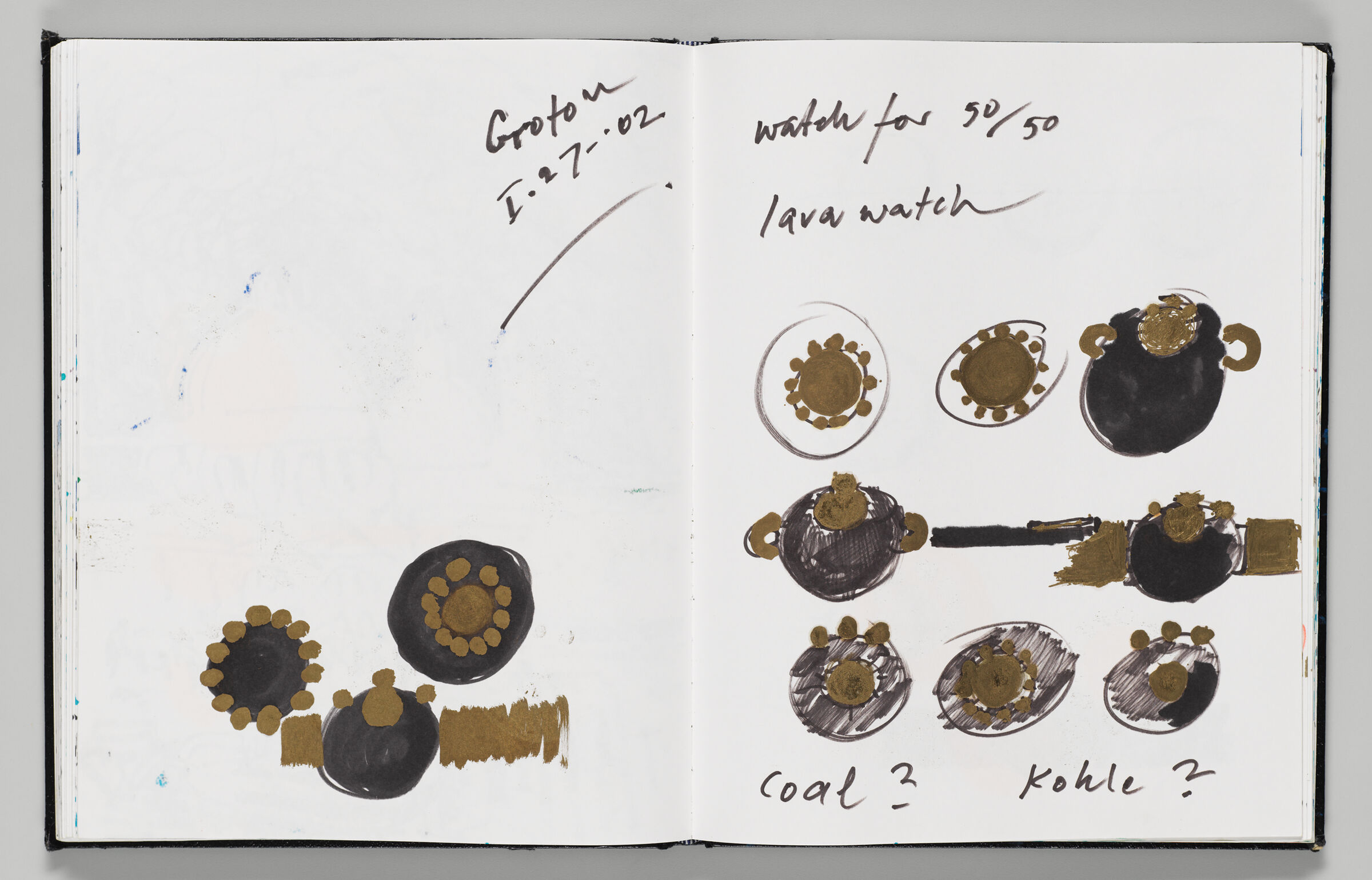 Untitled (Watch Designs, Left Page); Untitled (Watch Designs, Right Page)