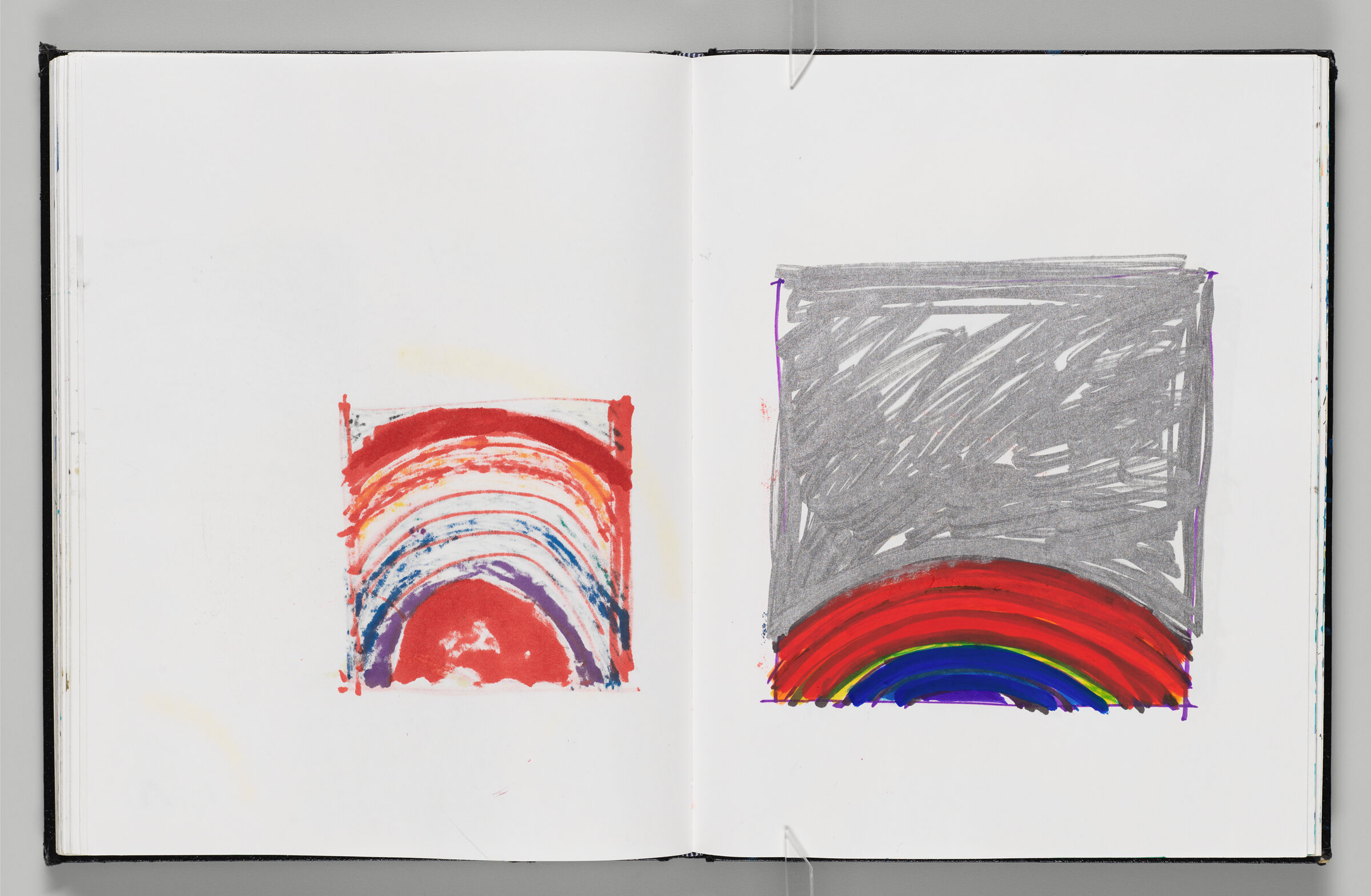 Untitled (Bleed-Through Of Previous Page, Left Page); Untitled (Rainbow Design For Rosenthal, Right Page)