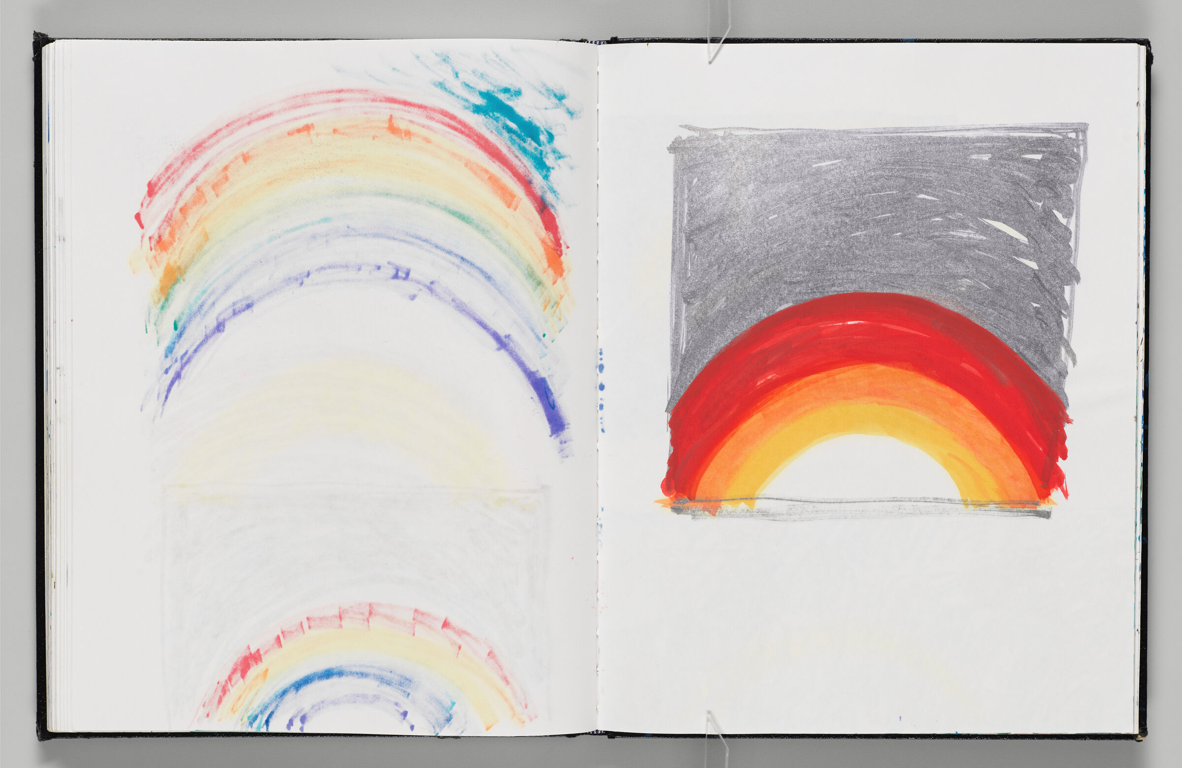 Untitled (Bleed-Through Of Previous Page, Left Page); Untitled (Rainbow Design For Rosenthal, Right Page)