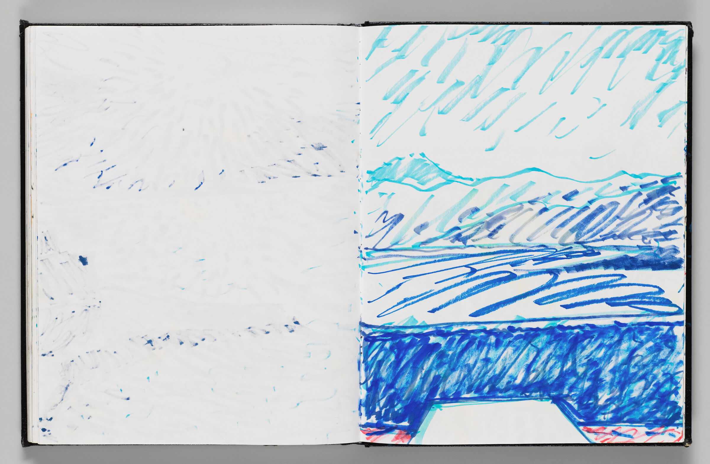 Untitled (Bleed-Through Of Previous Page, Left Page); Untitled (Ikaria Seascape, Right Page)