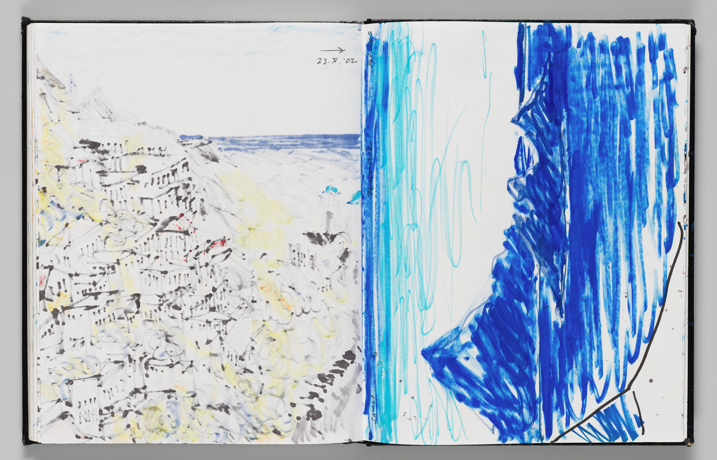 Untitled (Bleed-Through Of Previous Page, Left Page); Untitled (Seascape, Right Page)