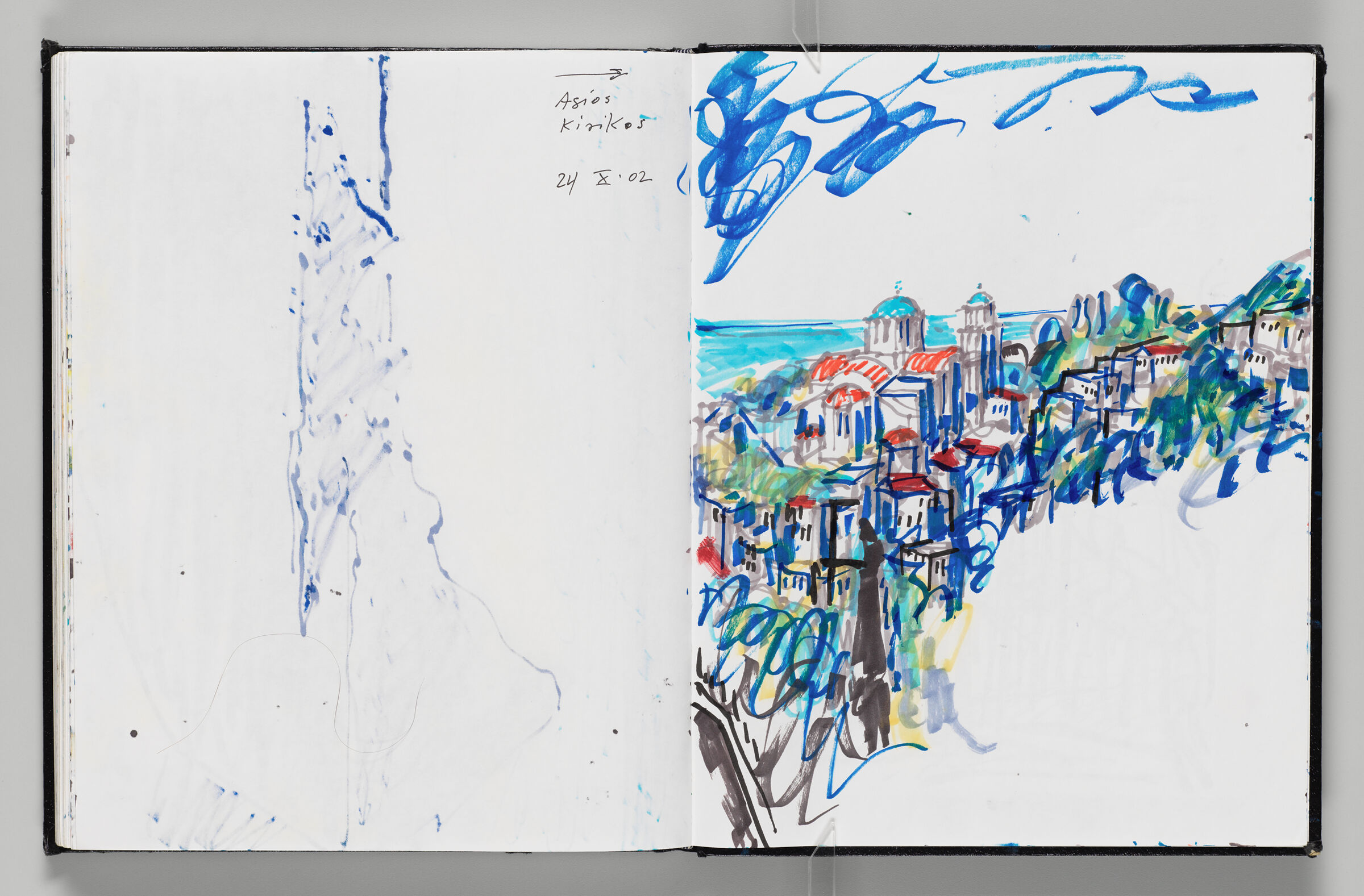 Untitled (Bleed-Through Of Previous Page, Left Page); Untitled (View Of Asios Kirikos, Right Page)