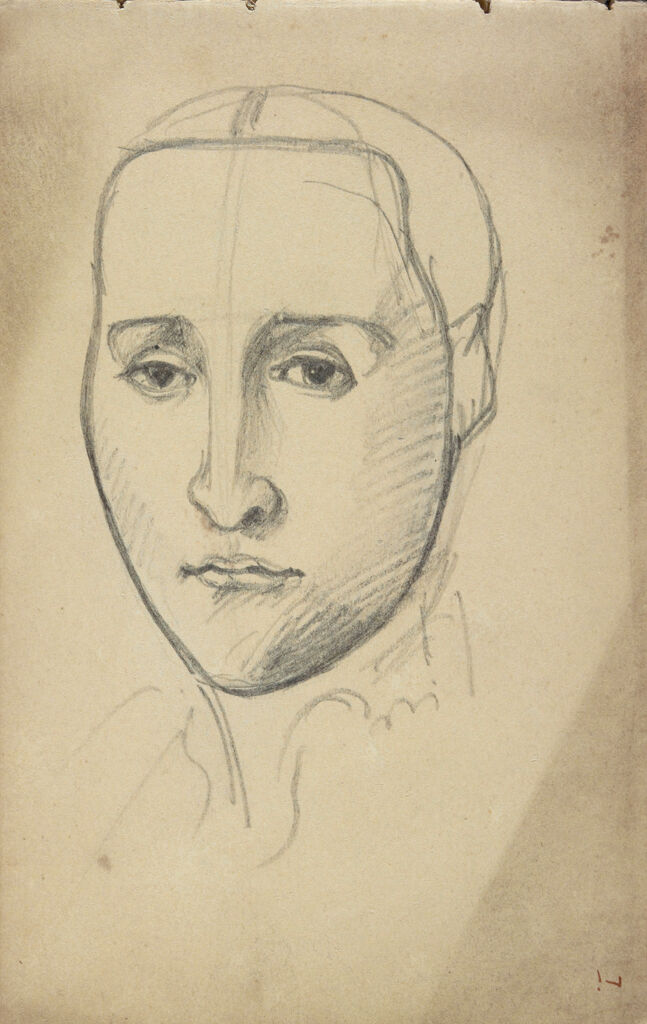Study Of A Face; Verso: Study Of A Gondolier