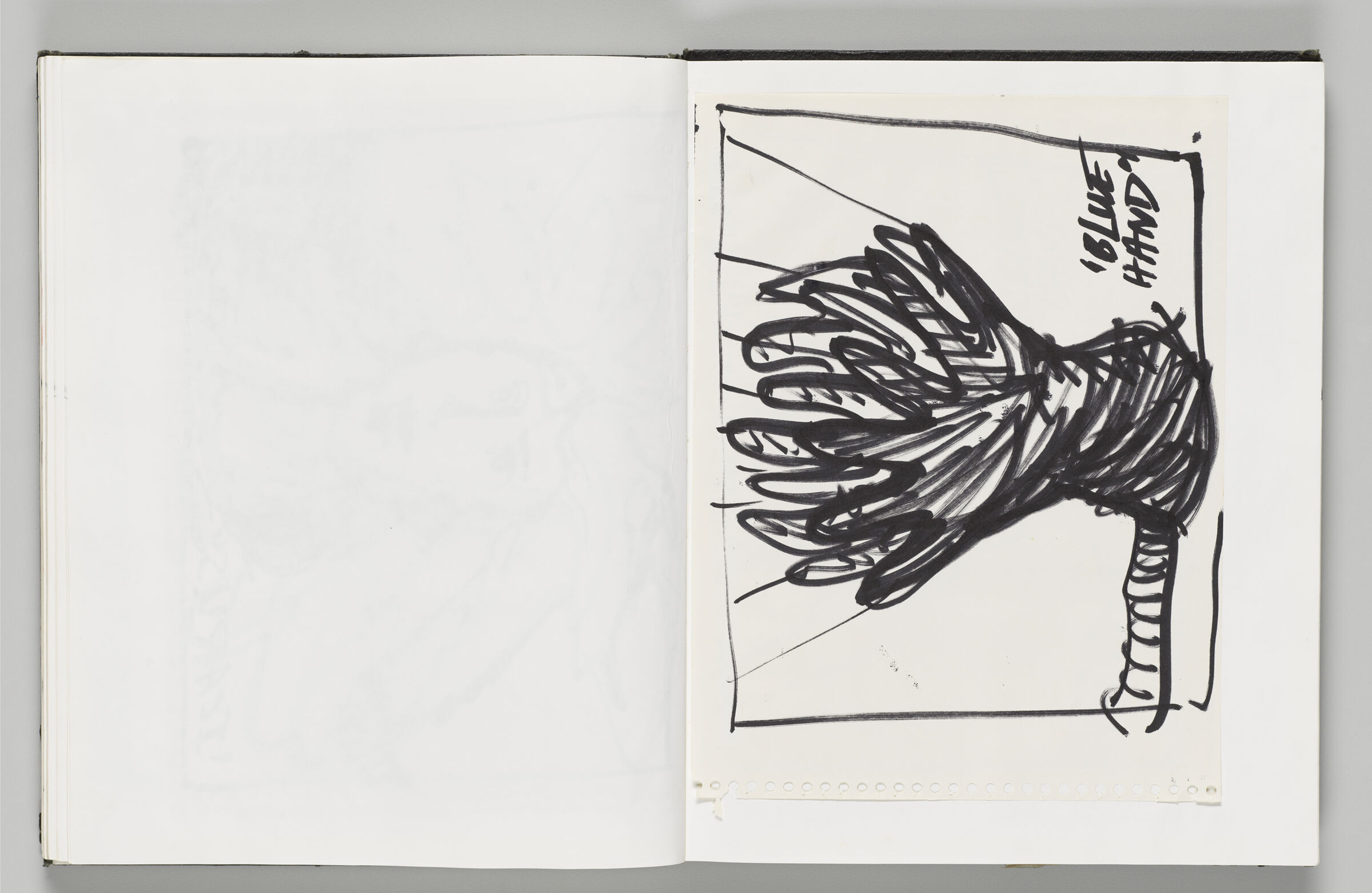 Untitled (Blank, Left Page); Untitled (Adhered 