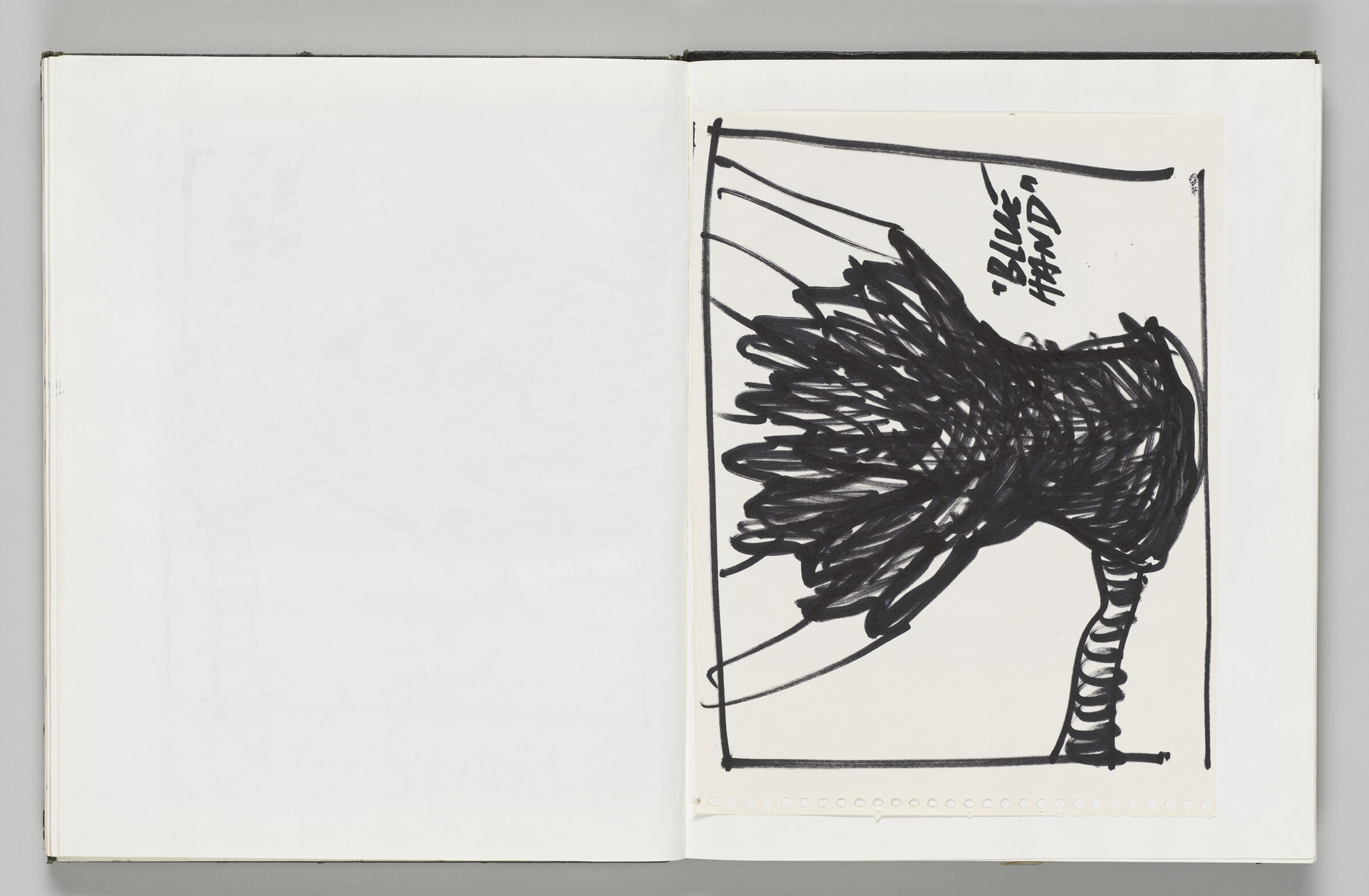 Untitled (Blank, Left Page); Untitled (Adhered 