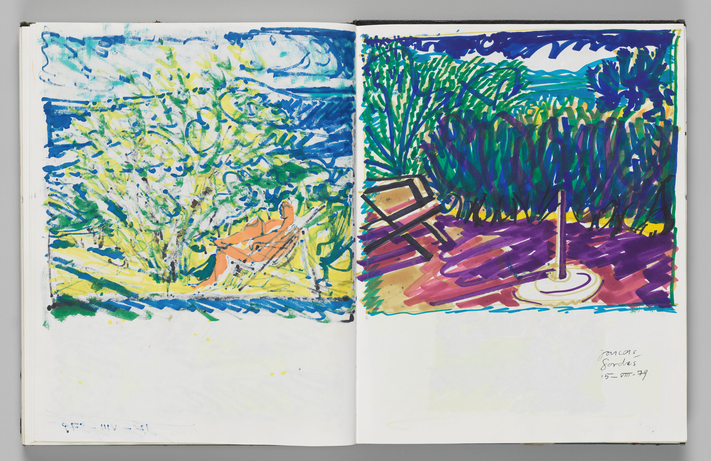 Untitled (Note, Left Page); Untitled (Lounge Chair In Provence, Right Page)