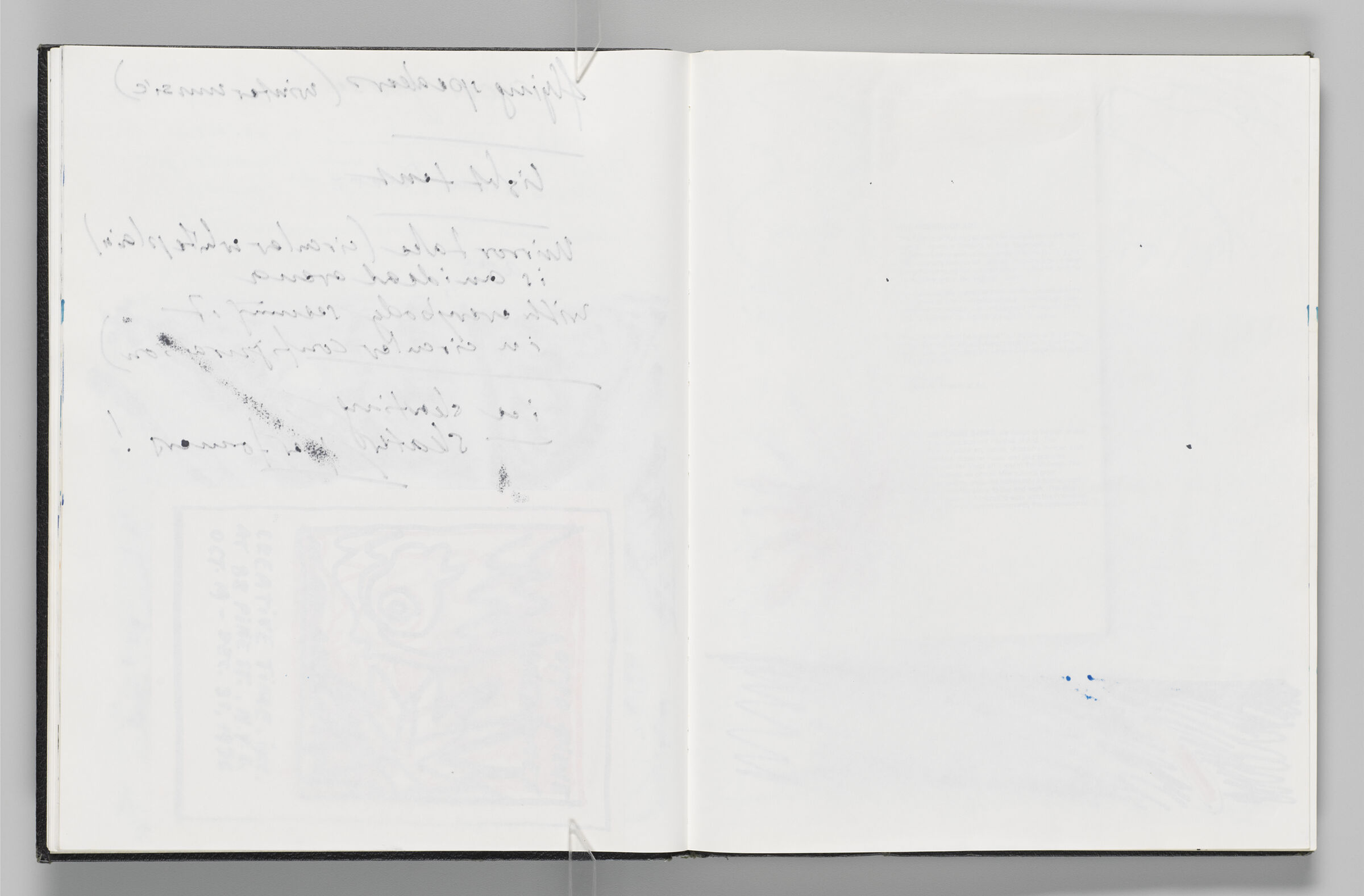 Untitled (Bleed-Through Of Previous Page, Left Page); Untitled (Blank With Faint Color Transfer, Right Page)