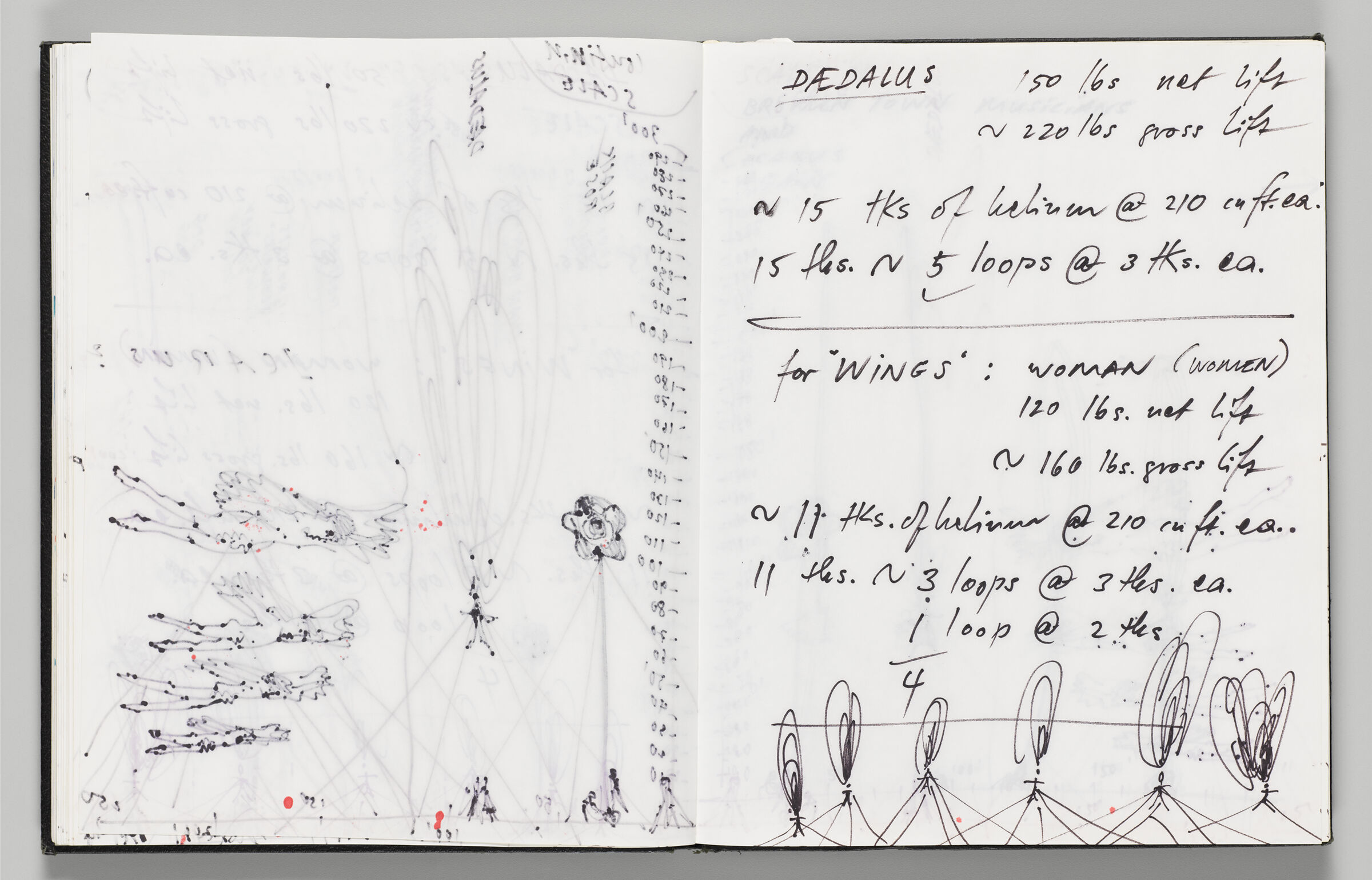 Untitled (Bleed-Through Of Previous Page And Color Transfer, Left Page); Untitled (Notes With Faint Color Transfer, Right Page)