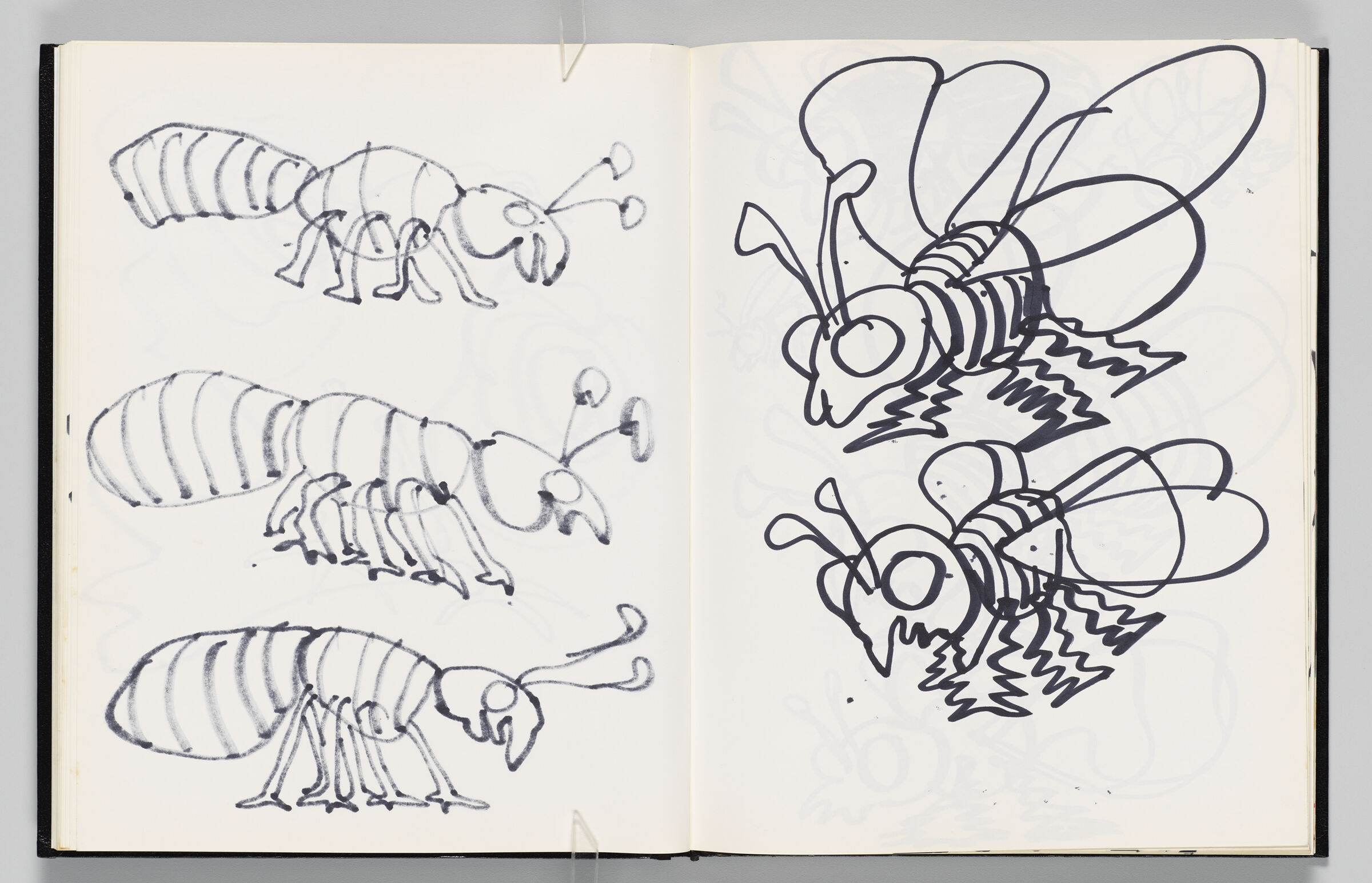 Untitled (Bleed-Through Of Previous Page, Left Page); Untitled (Gnats, Right Page)