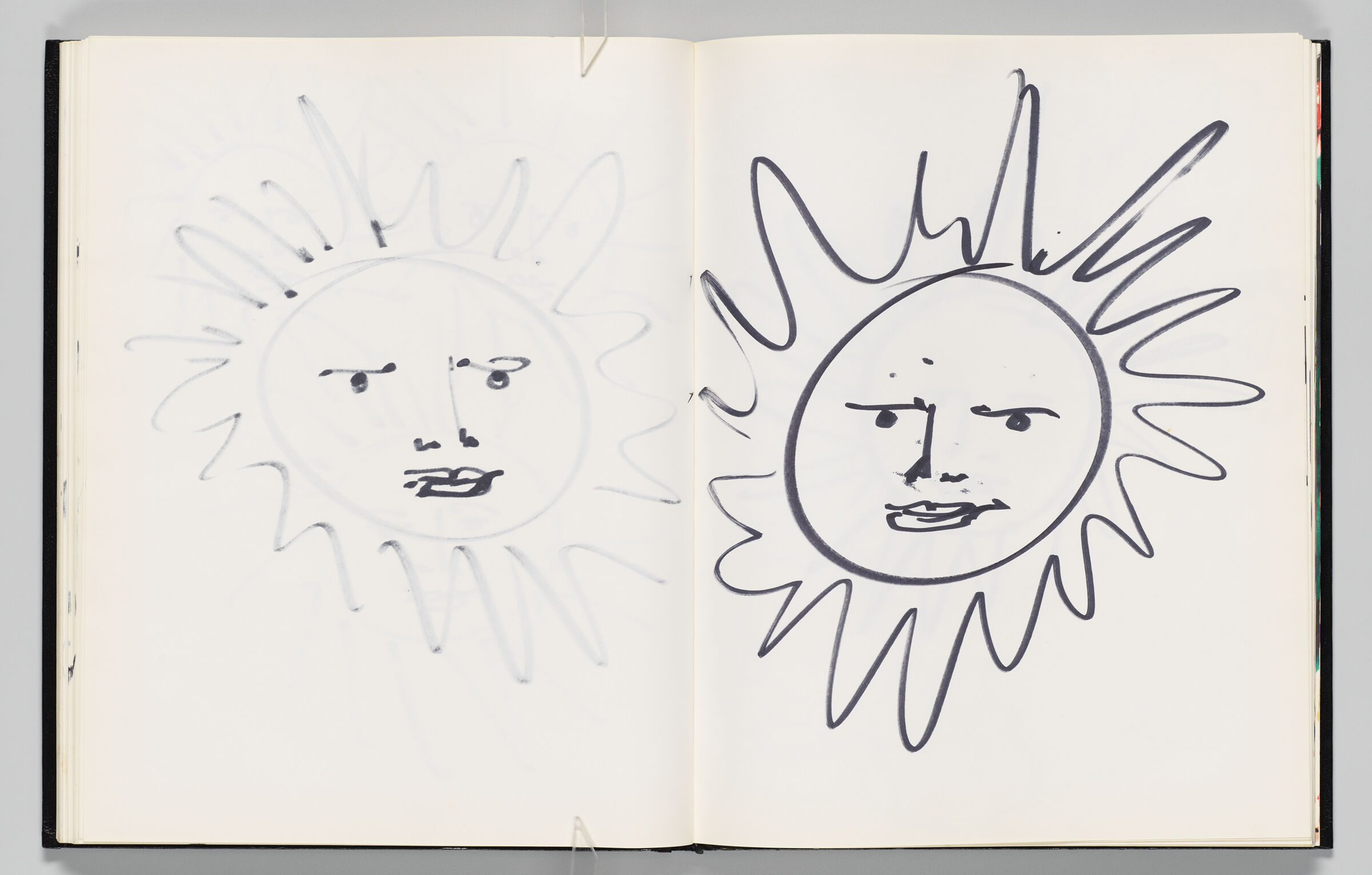 Untitled (Bleed-Through Of Previous Page, Left Page); Untitled (Suns/Phaeton, Right Page)