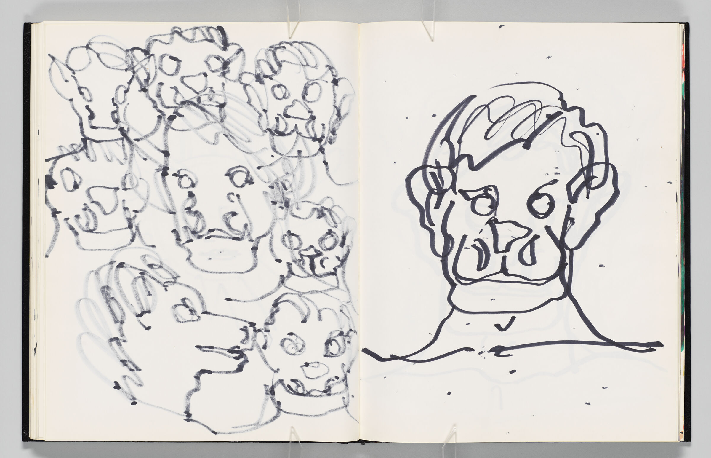 Untitled (Bleed-Through Of Previous Page, Left Page); Untitled (Dog-Faced Man, Right Page)