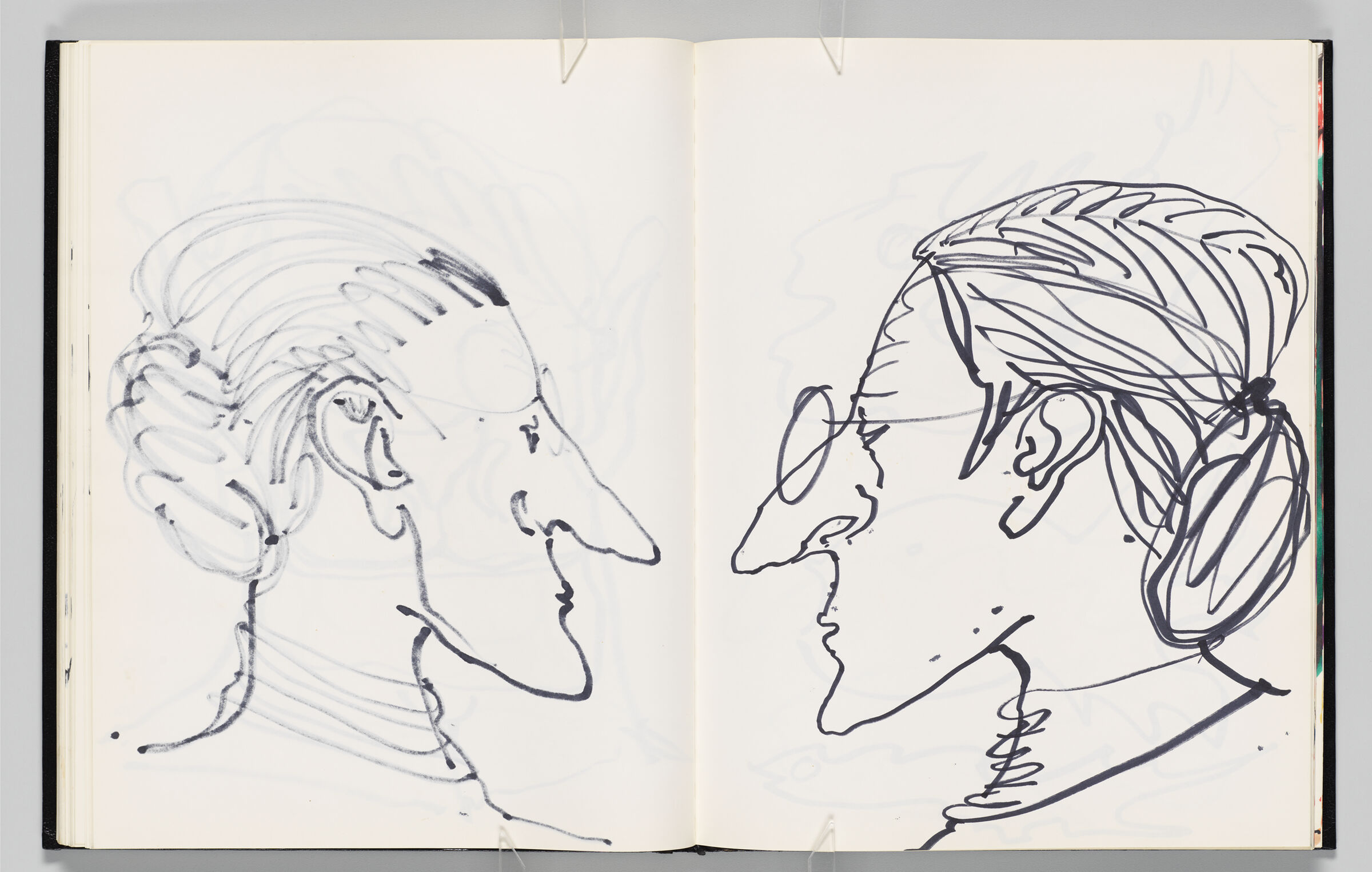 Untitled (Bleed-Through Of Previous Page, Left Page); Untitled (Grandmother In Proflie, Right Page)